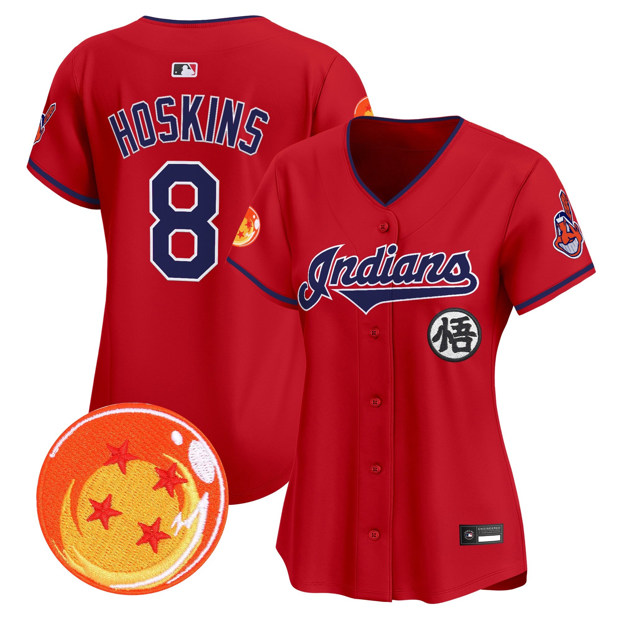 Women's Cleveland Indians x Dragon Ball Vapor Premier Limited Jersey - All Stitched