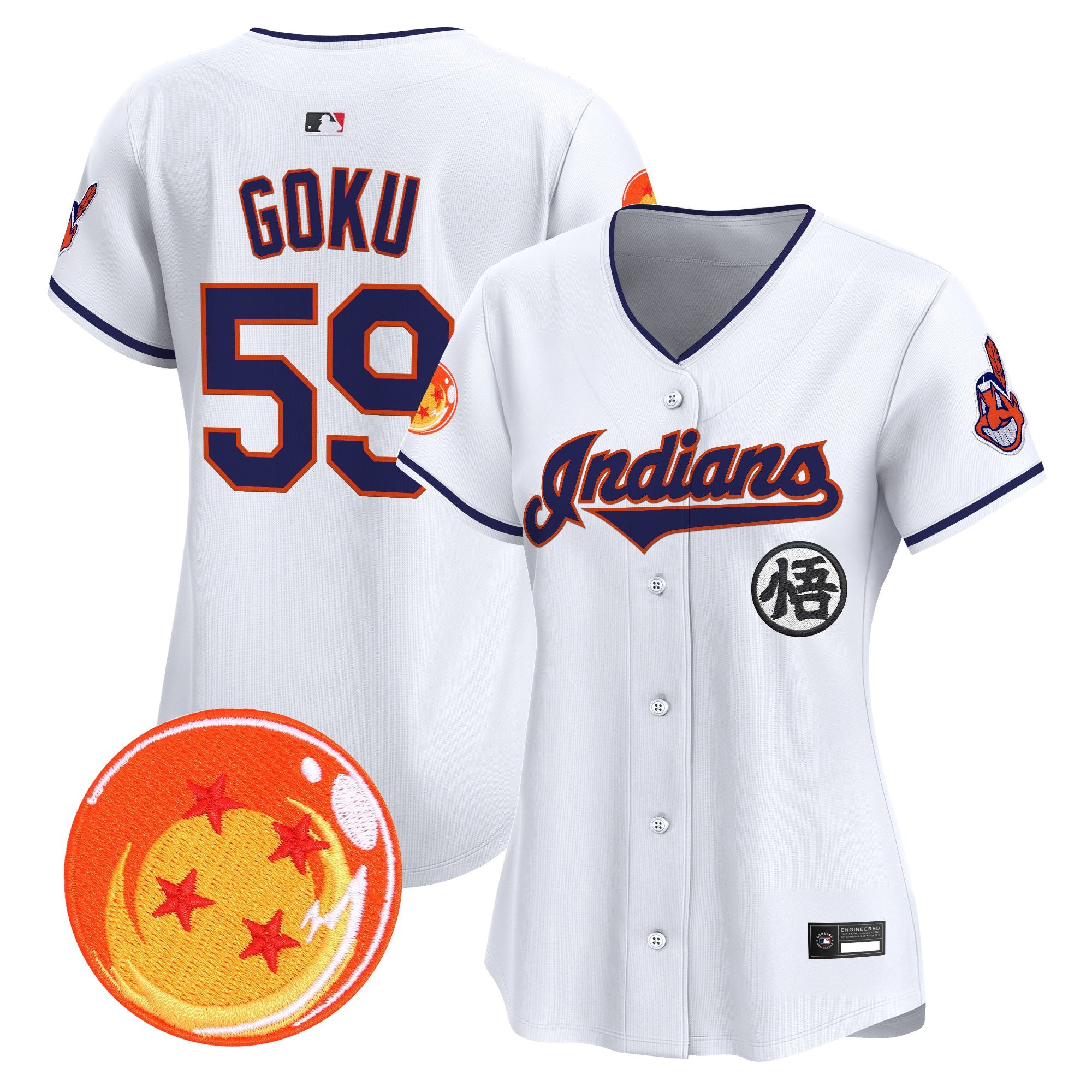 Women's Cleveland Indians x Dragon Ball Vapor Premier Limited Jersey - All Stitched