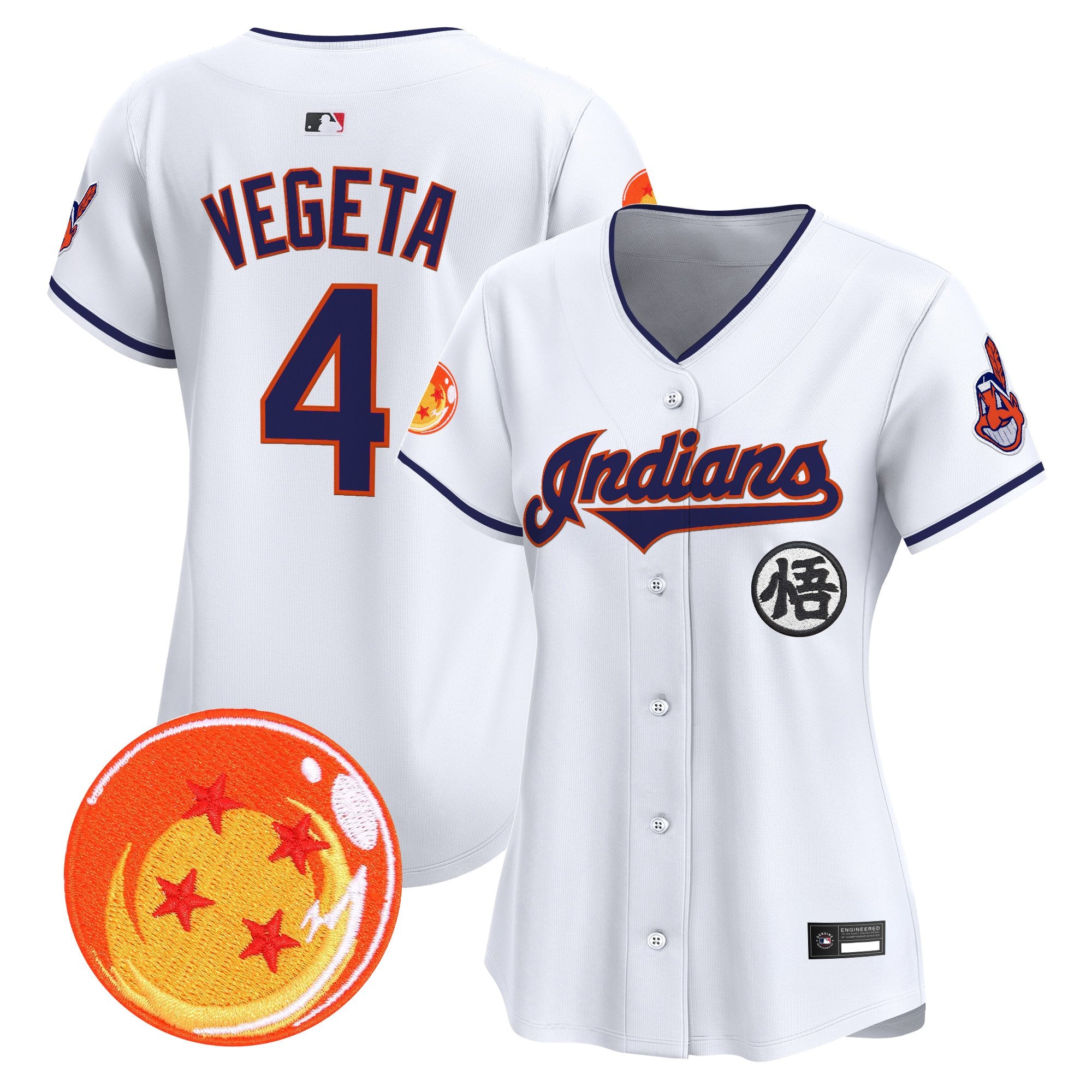 Women's Cleveland Indians x Dragon Ball Vapor Premier Limited Jersey - All Stitched