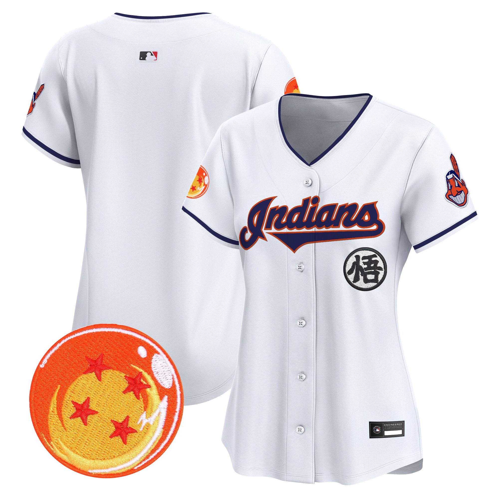 Women's Cleveland Indians x Dragon Ball Vapor Premier Limited Jersey - All Stitched