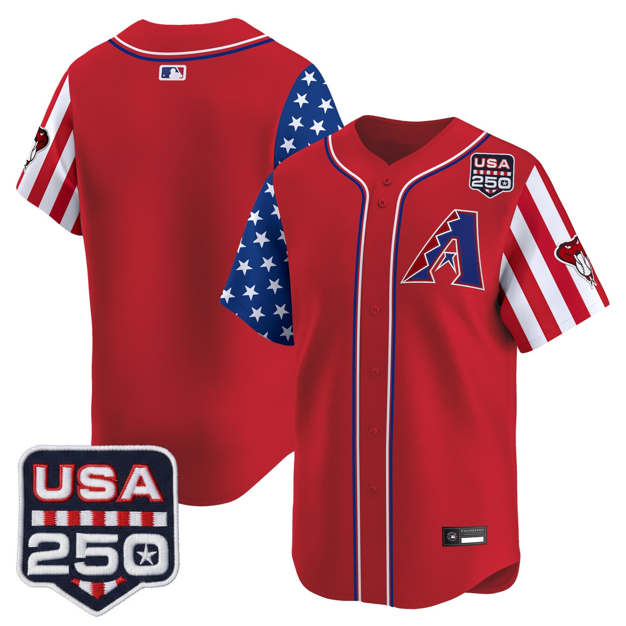 Men's Arizona Diamondbacks "America 250 Edition" Vapor Premier Limited Jersey - All Stitched