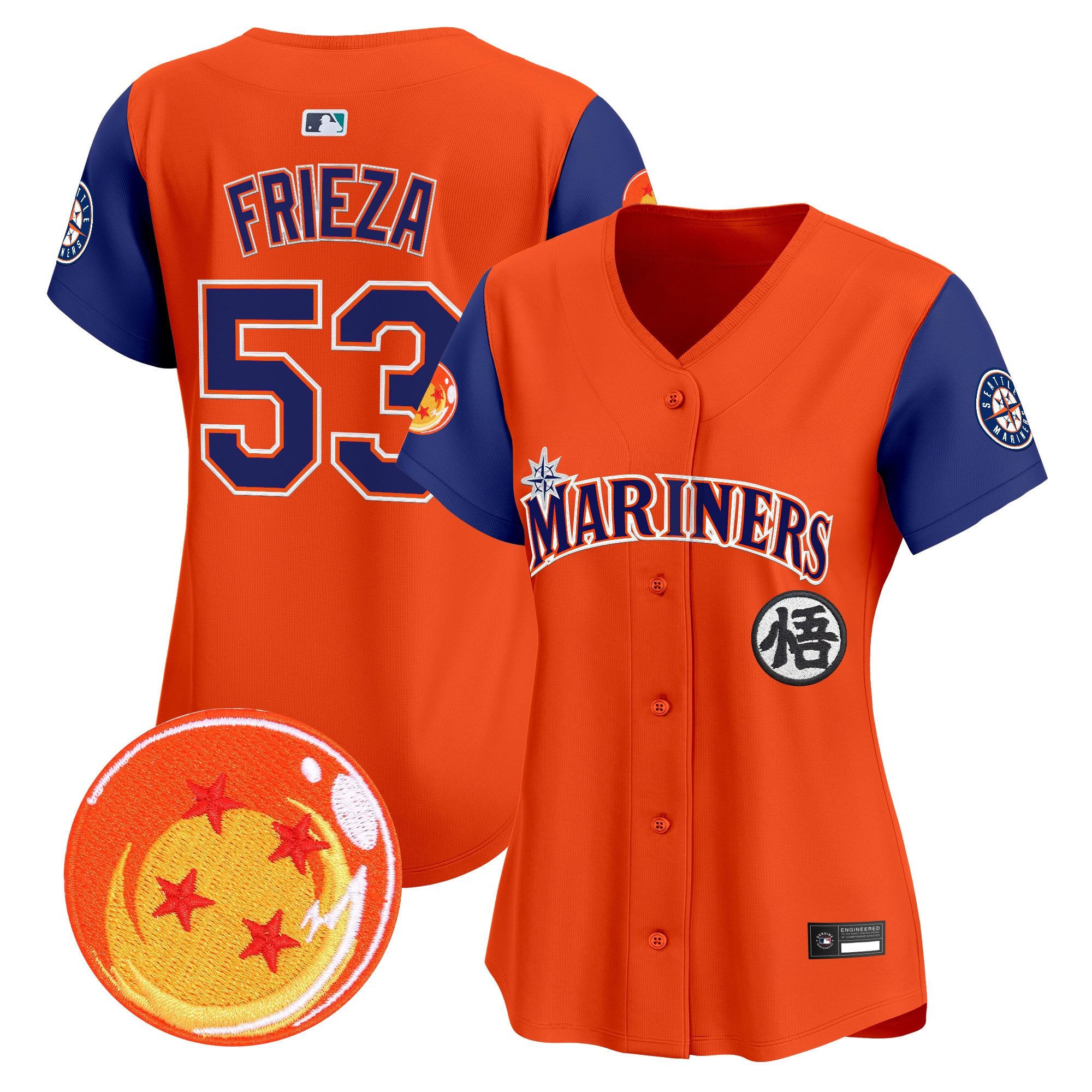 Women's Seattle Mariners x Dragon Ball Vapor Premier Limited Jersey - All Stitched