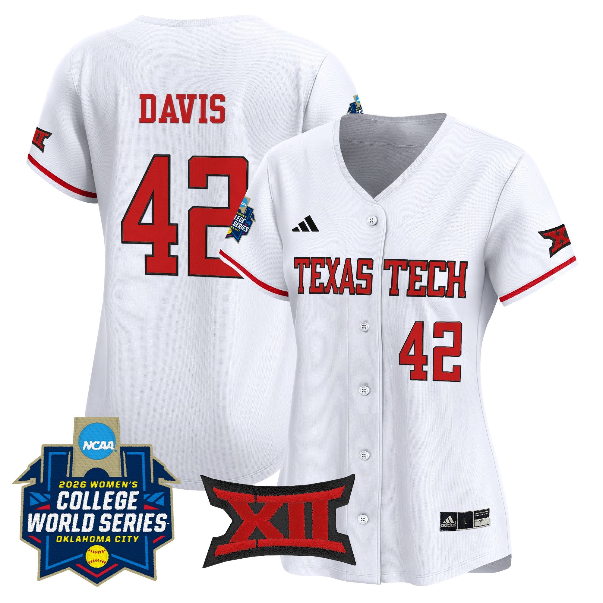 Women's Texas Tech Red Raiders Softball 2026 World Series (WCWS) Vapor Premier Limited Jersey - All Stitched