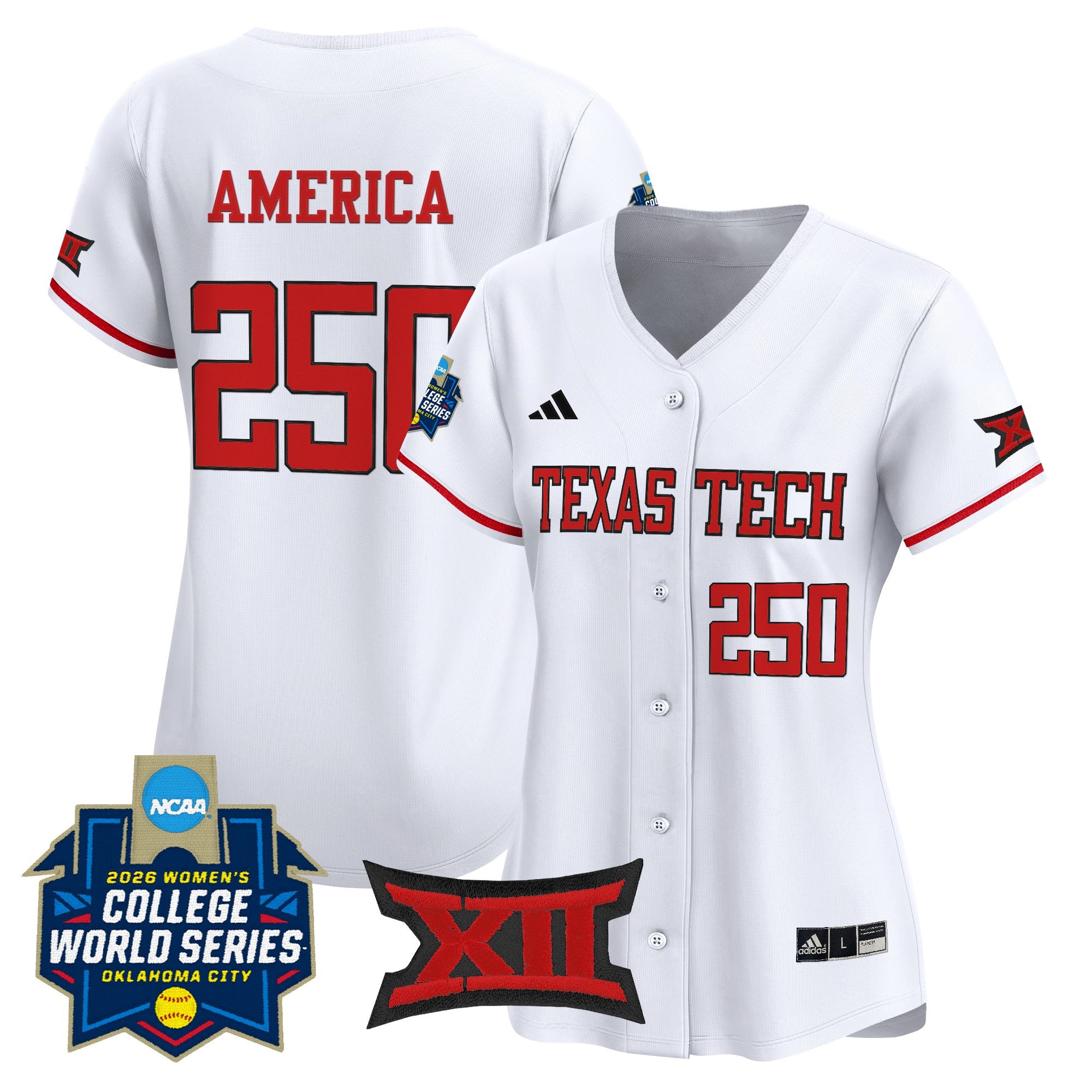 Women's Texas Tech Red Raiders Softball 2026 World Series (WCWS) Vapor Premier Limited Jersey - All Stitched