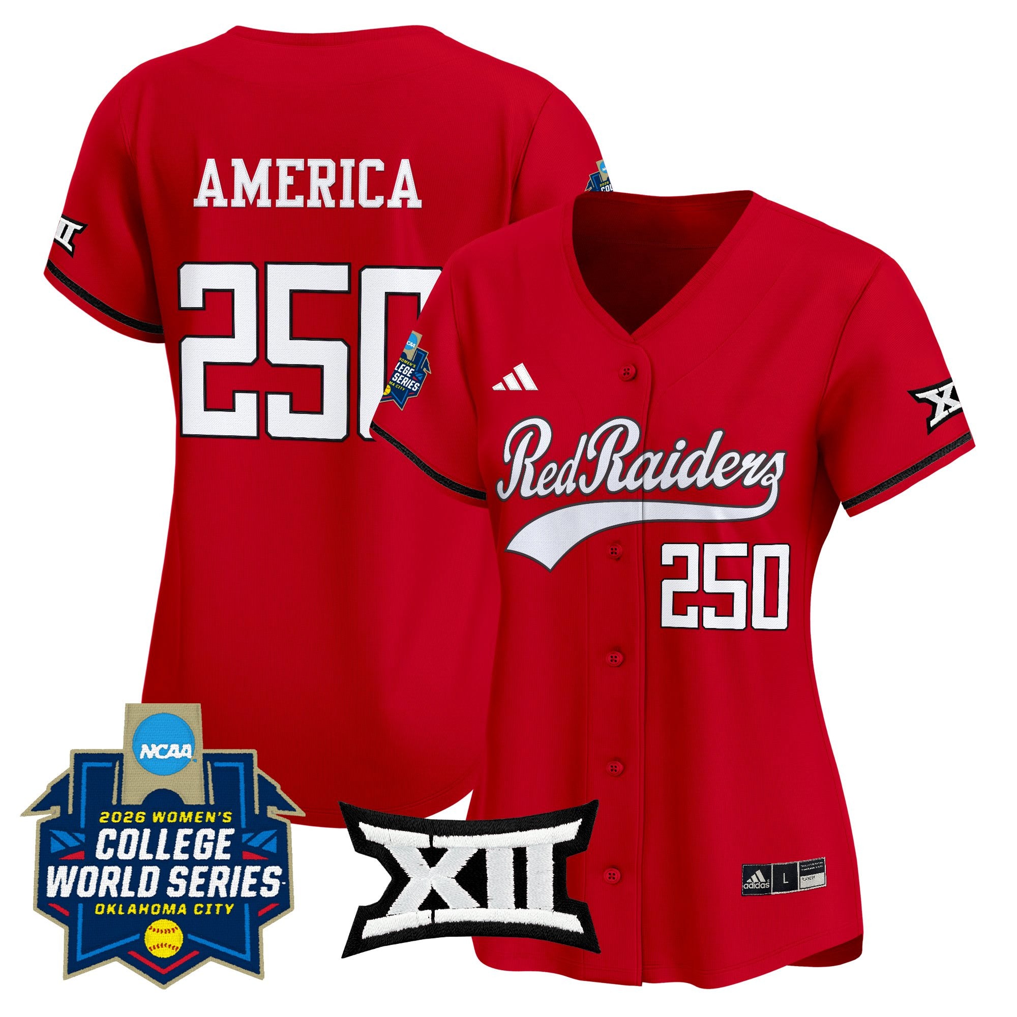 Women's Texas Tech Red Raiders Softball 2026 World Series (WCWS) Vapor Premier Limited Jersey - All Stitched