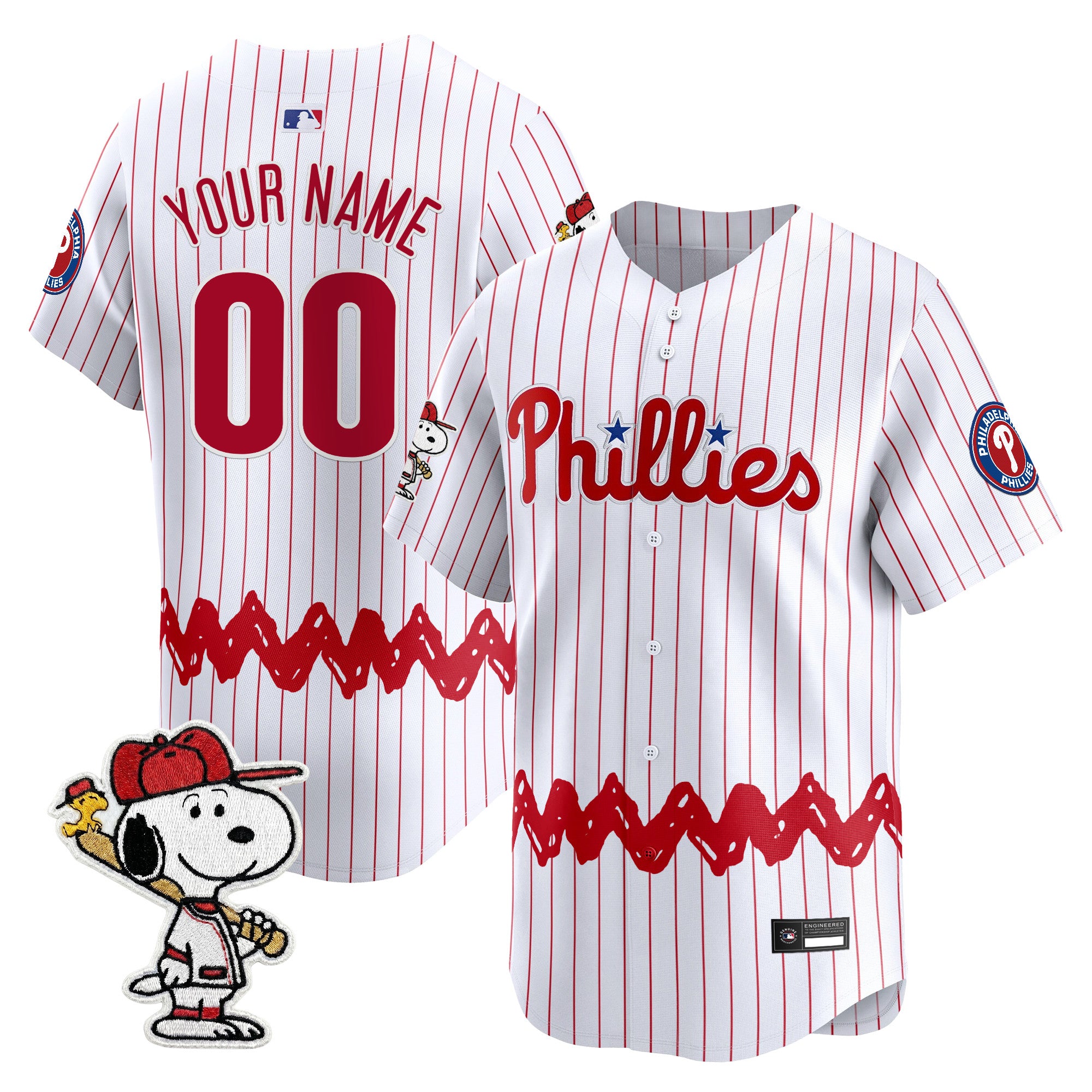 Philadelphia Phillies x Peanuts Vapor Premier Limited Custom Jersey - Stitched