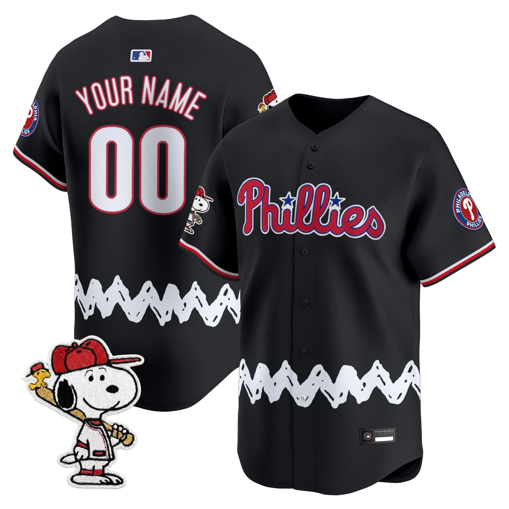 Philadelphia Phillies x Peanuts Vapor Premier Limited Custom Jersey - Stitched