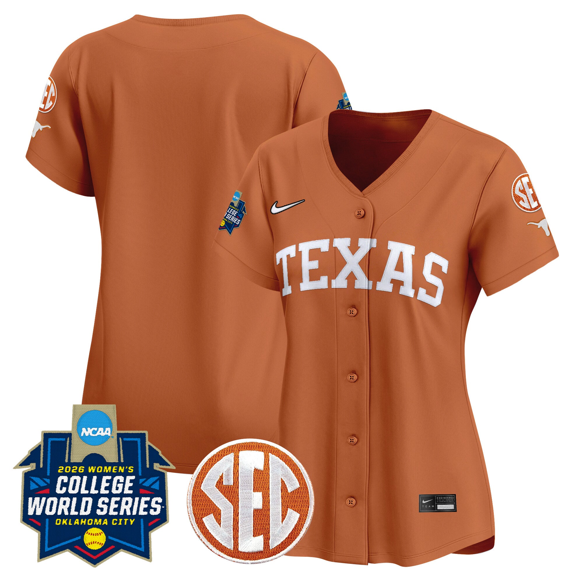 Women's Texas Longhorns Softball 2026 World Series (WCWS) Vapor Premier Limited Jersey - All Stitched