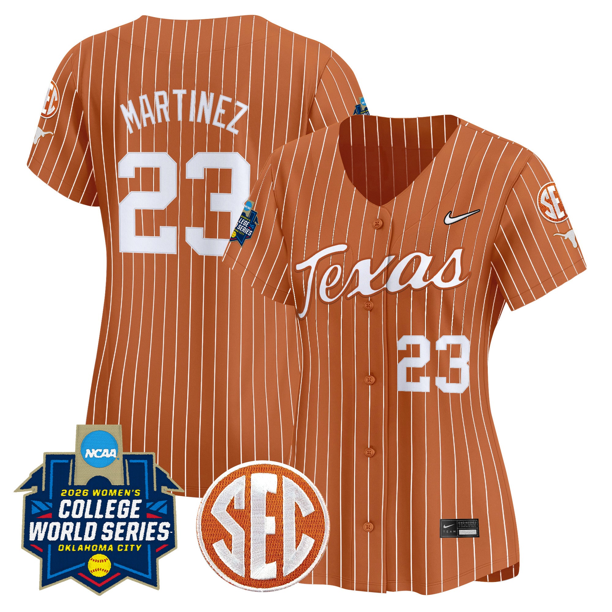 Women's Texas Longhorns Softball 2026 World Series (WCWS) Vapor Premier Limited Jersey - All Stitched
