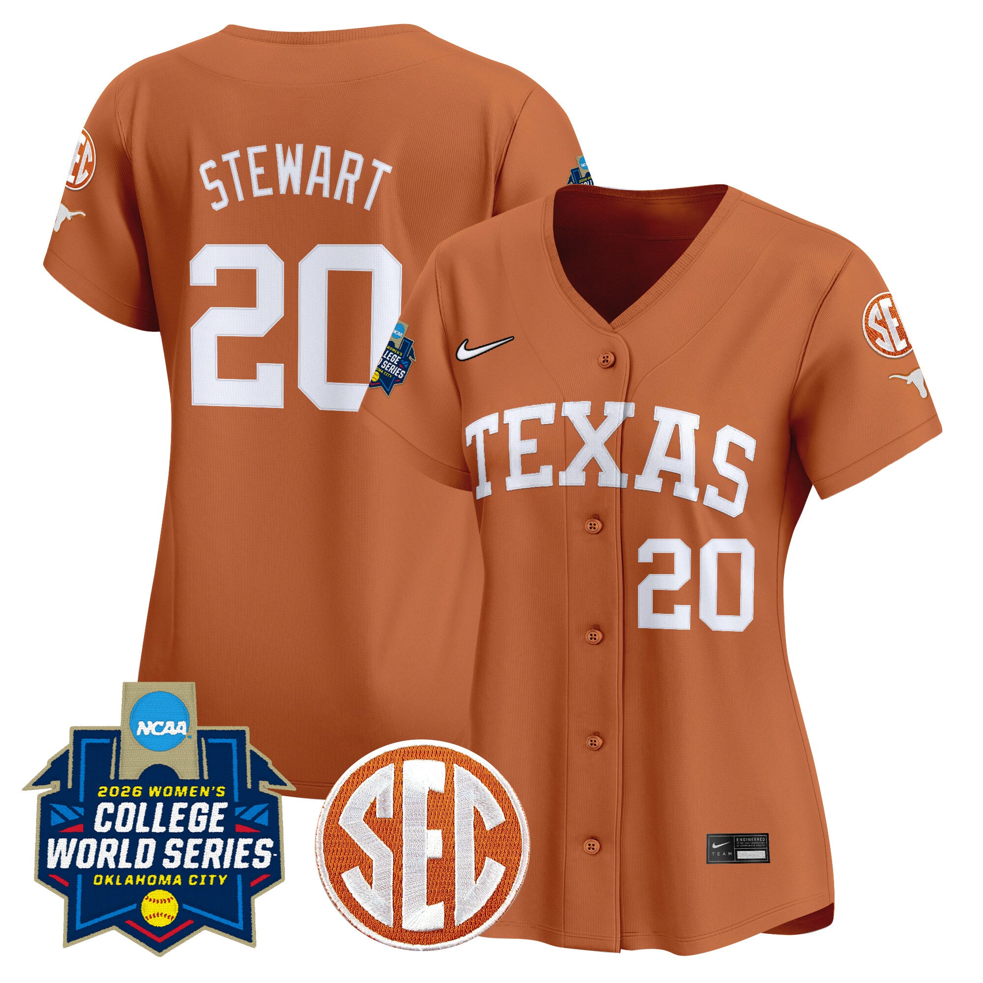 Women's Texas Longhorns Softball 2026 World Series (WCWS) Vapor Premier Limited Jersey - All Stitched