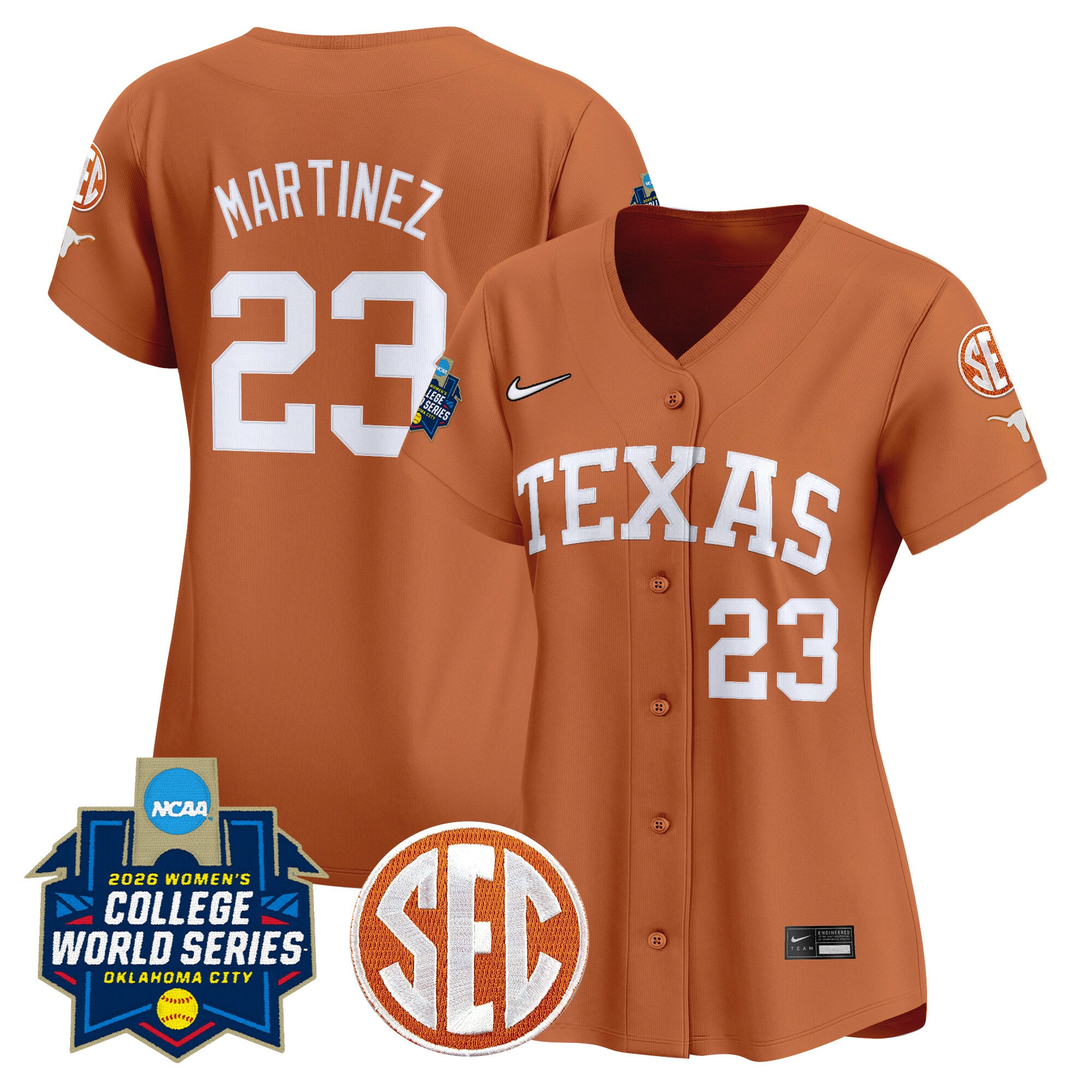 Women's Texas Longhorns Softball 2026 World Series (WCWS) Vapor Premier Limited Jersey - All Stitched
