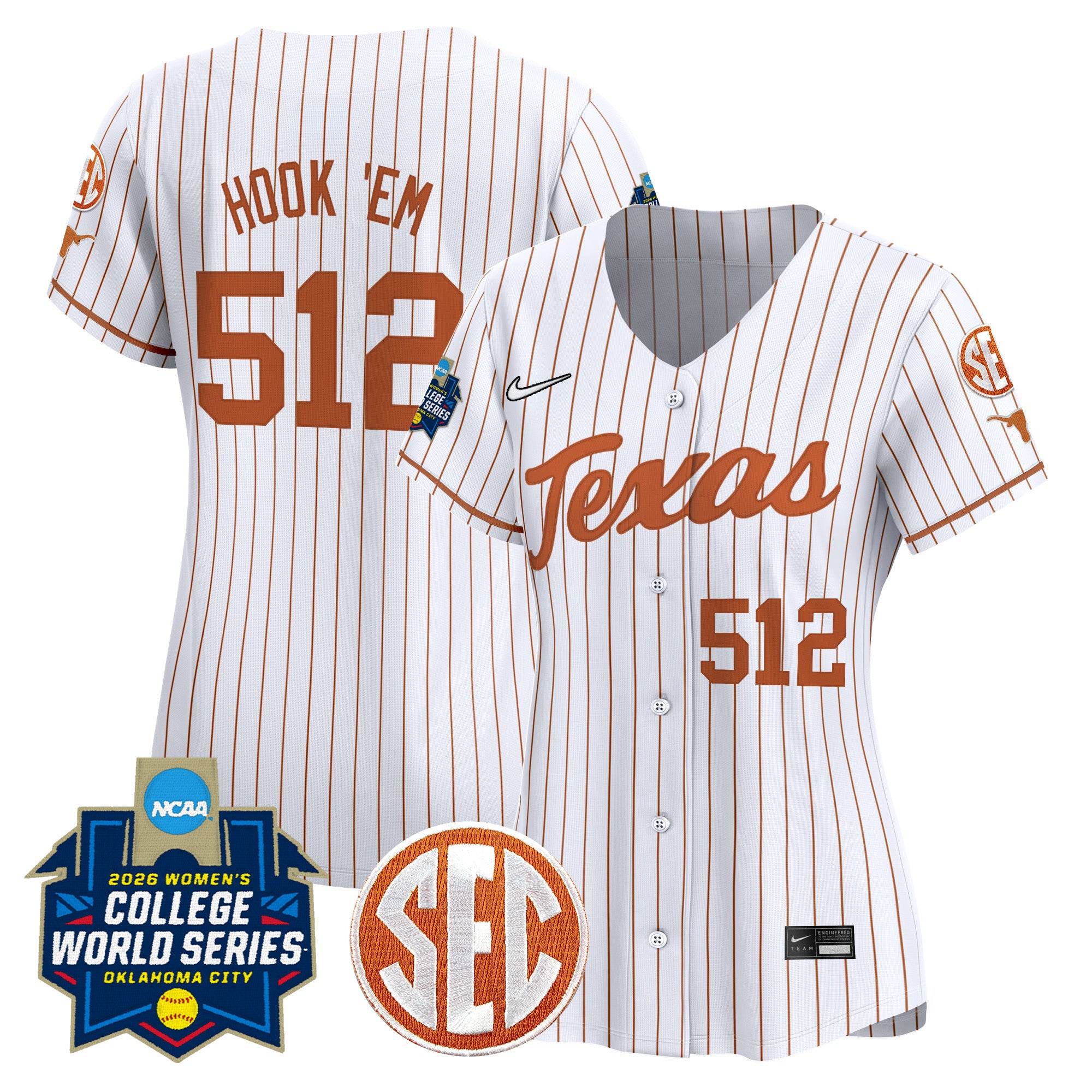 Women's Texas Longhorns Softball 2026 World Series (WCWS) Vapor Premier Limited Jersey - All Stitched