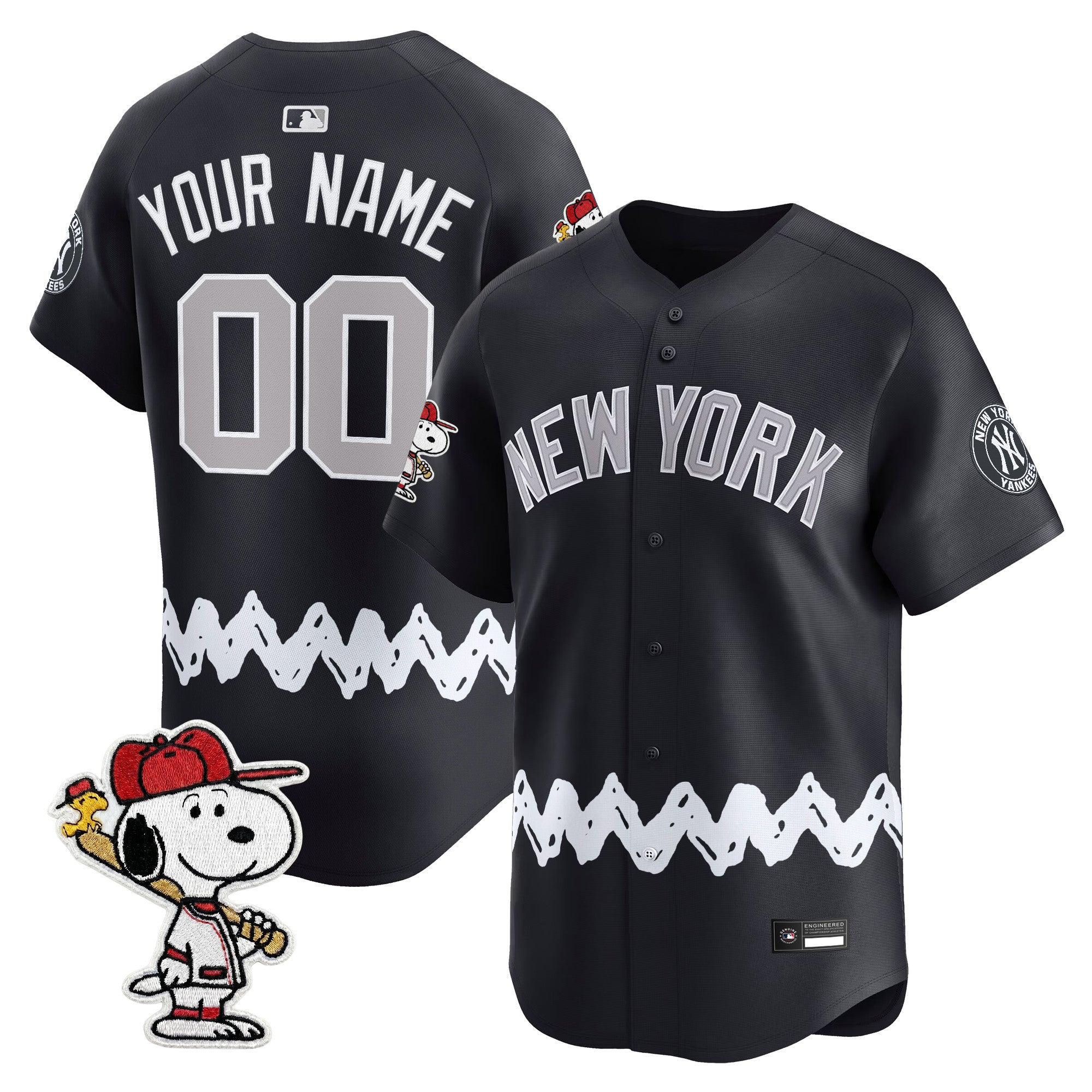 Yankees x Peanuts Vapor Premier Limited Custom Jersey - Stitched