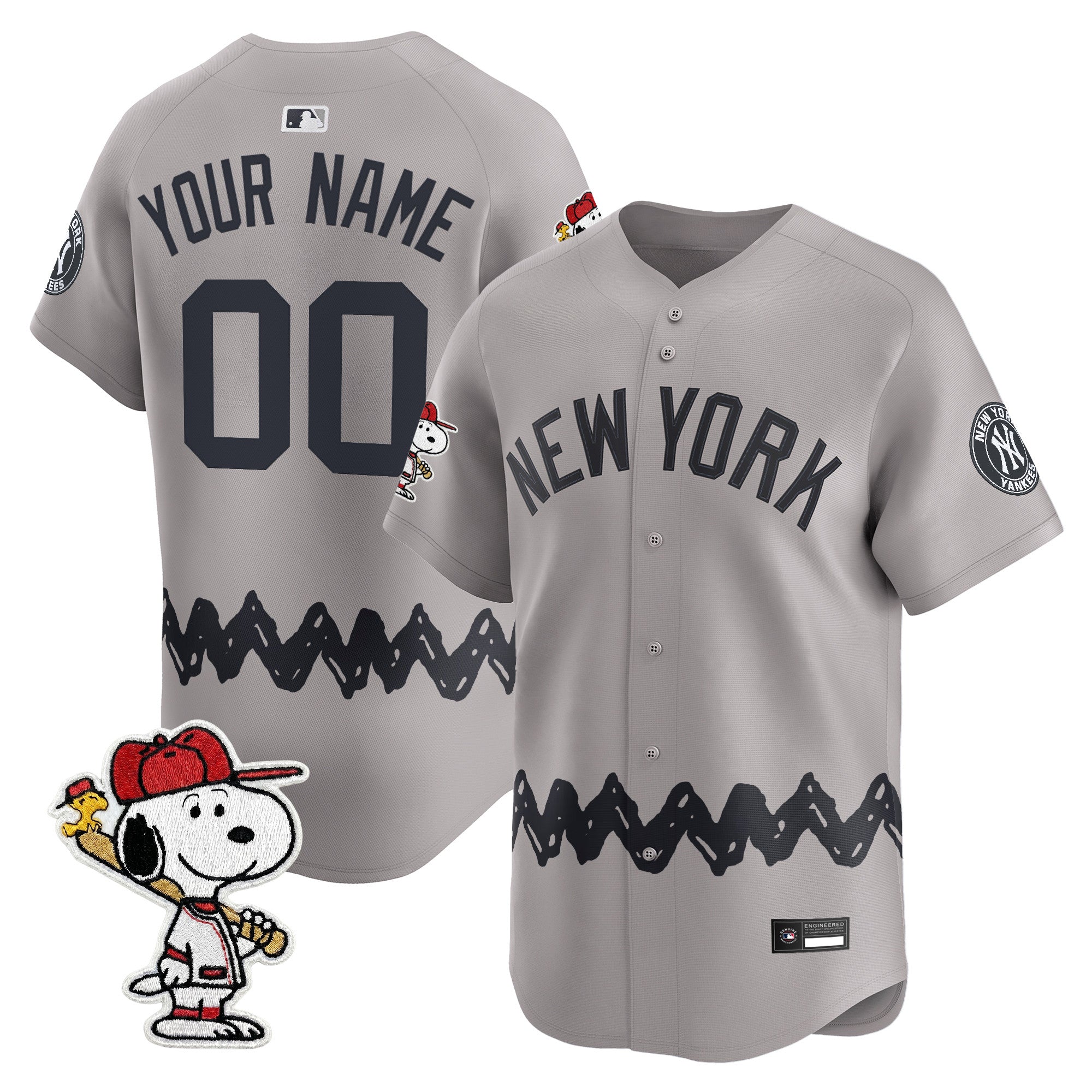 Yankees x Peanuts Vapor Premier Limited Custom Jersey - Stitched