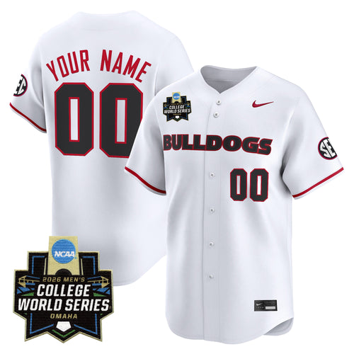 Georgia Bulldogs Baseball 2026 World Series Vapor Premier Limited Custom Jersey - All Stitched