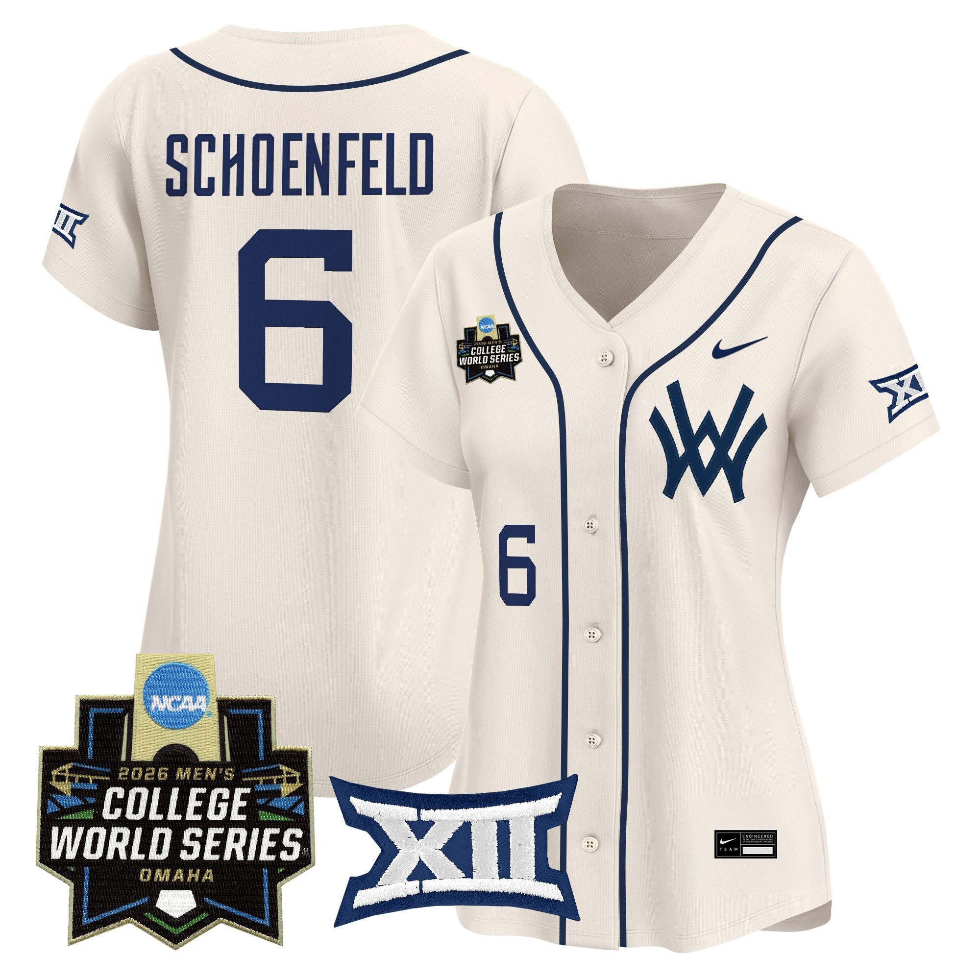 Women's West Virginia Mountaineers 2026 World Series Patch Vapor Premier Limited Jersey - All Stitched