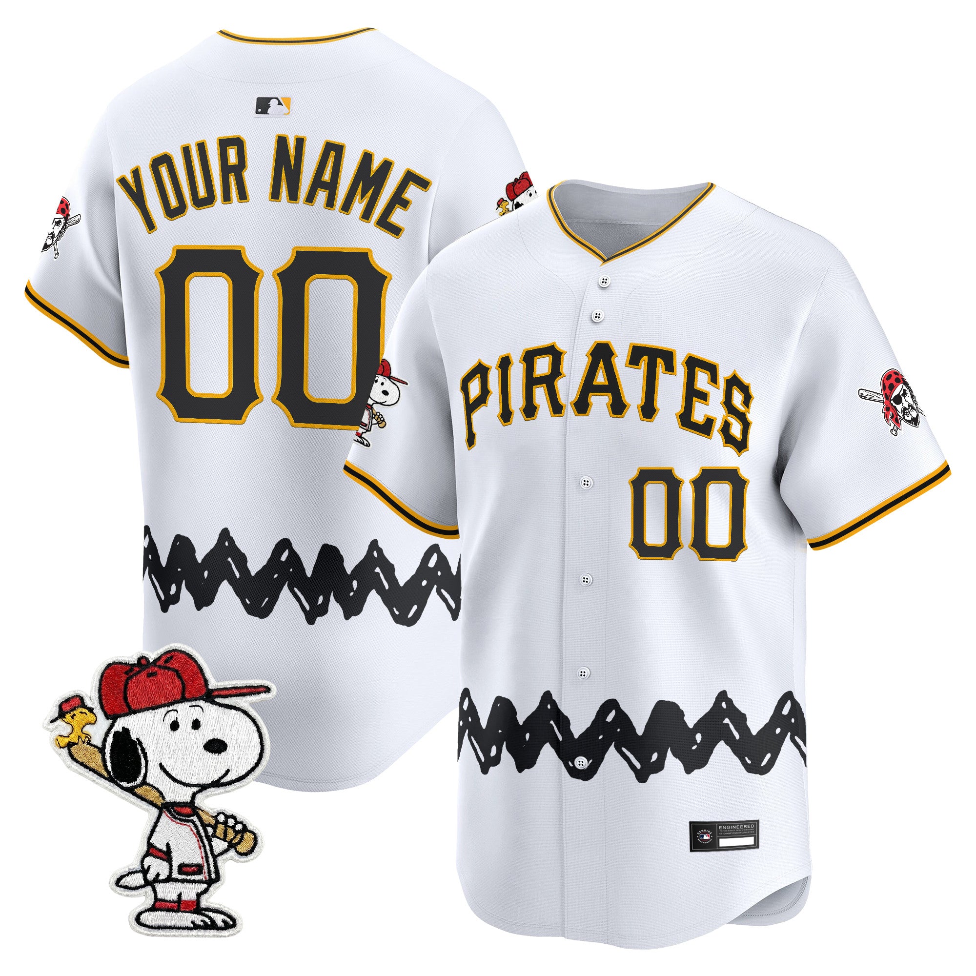 Pittsburgh Pirates x Peanuts Vapor Premier Limited Custom Jersey - Stitched
