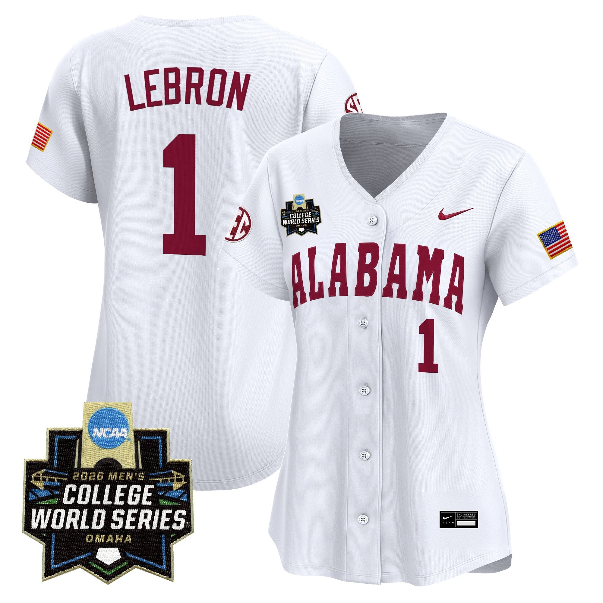 Women's Alabama Crimson Tide 2026 World Series Vapor Premier Limited Jersey - All Stitched