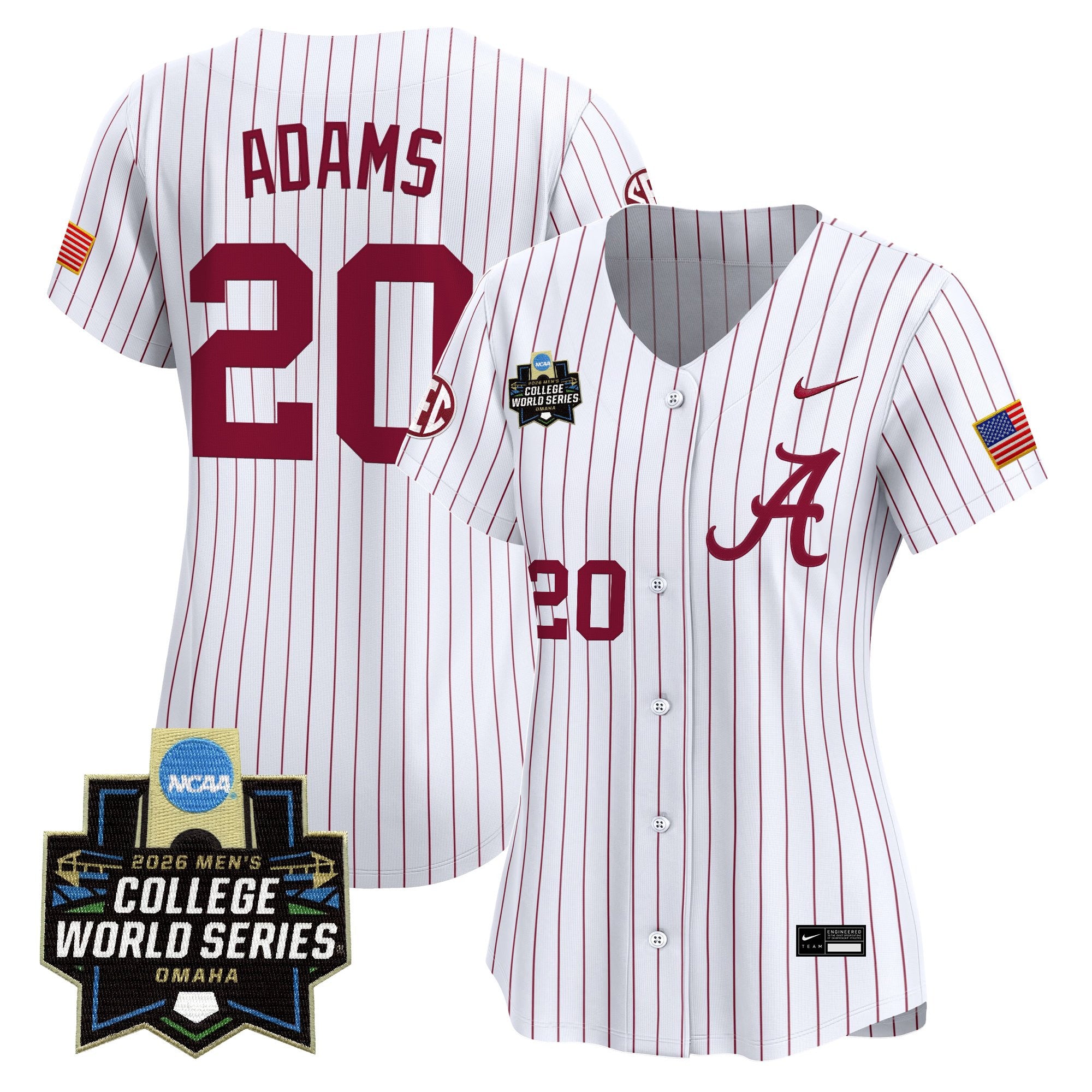 Women's Alabama Crimson Tide 2026 World Series Vapor Premier Limited Jersey - All Stitched