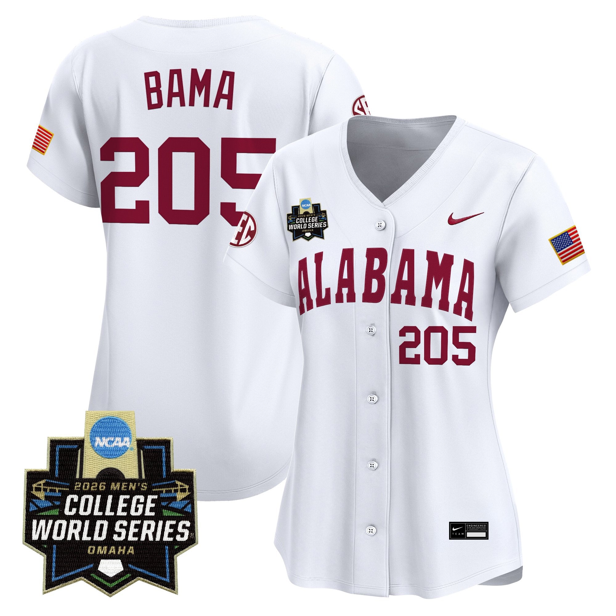 Women's Alabama Crimson Tide 2026 World Series Vapor Premier Limited Jersey - All Stitched