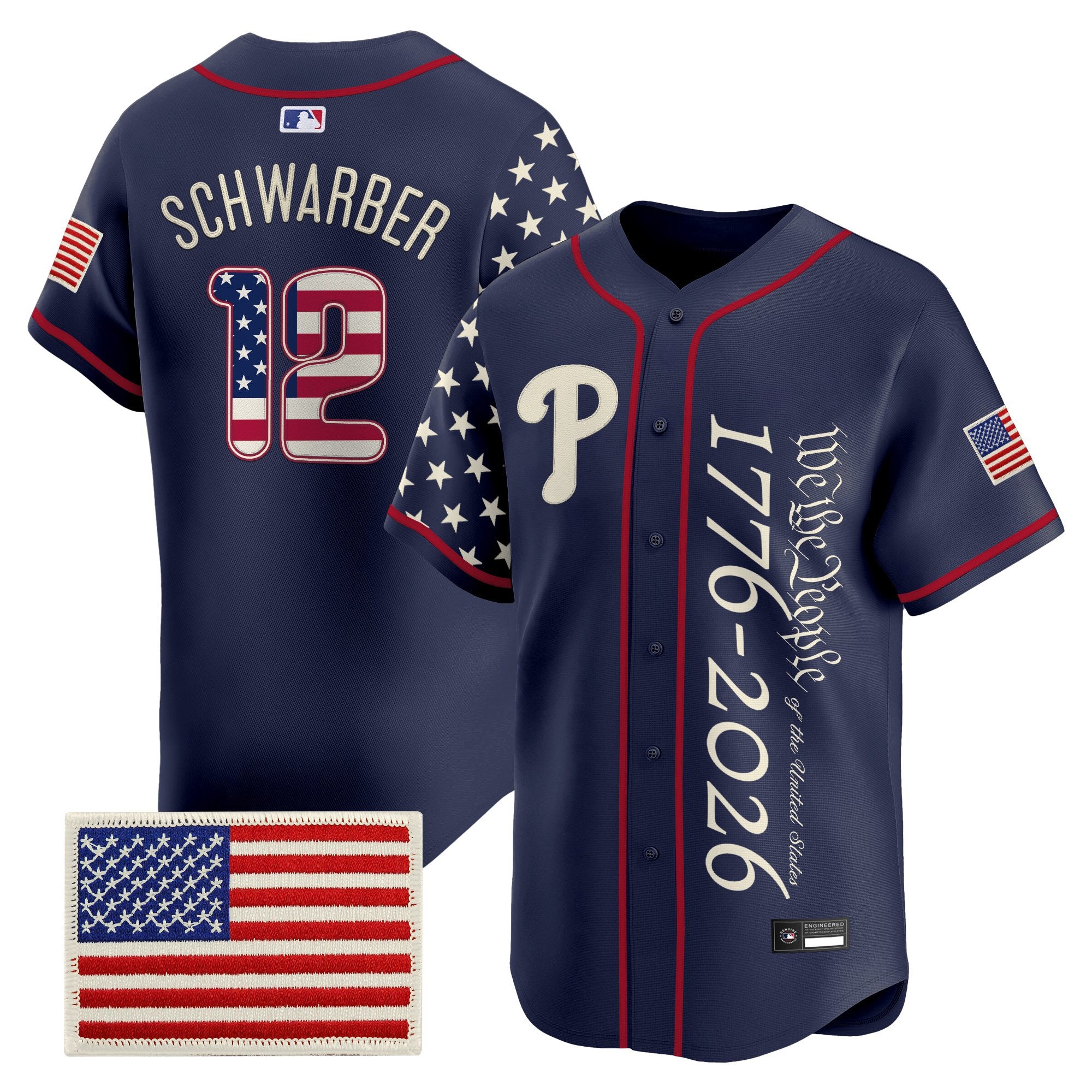 Men's Philadelphia Phillies "America 250 Edition" Vapor Premier Limited Jersey V2 - Stitched