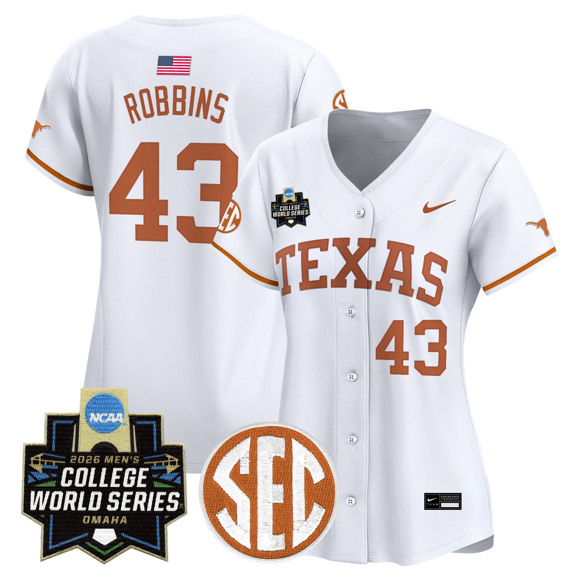 Women's Texas Longhorns 2026 World Series Vapor Premier Limited Jersey - All Stitched