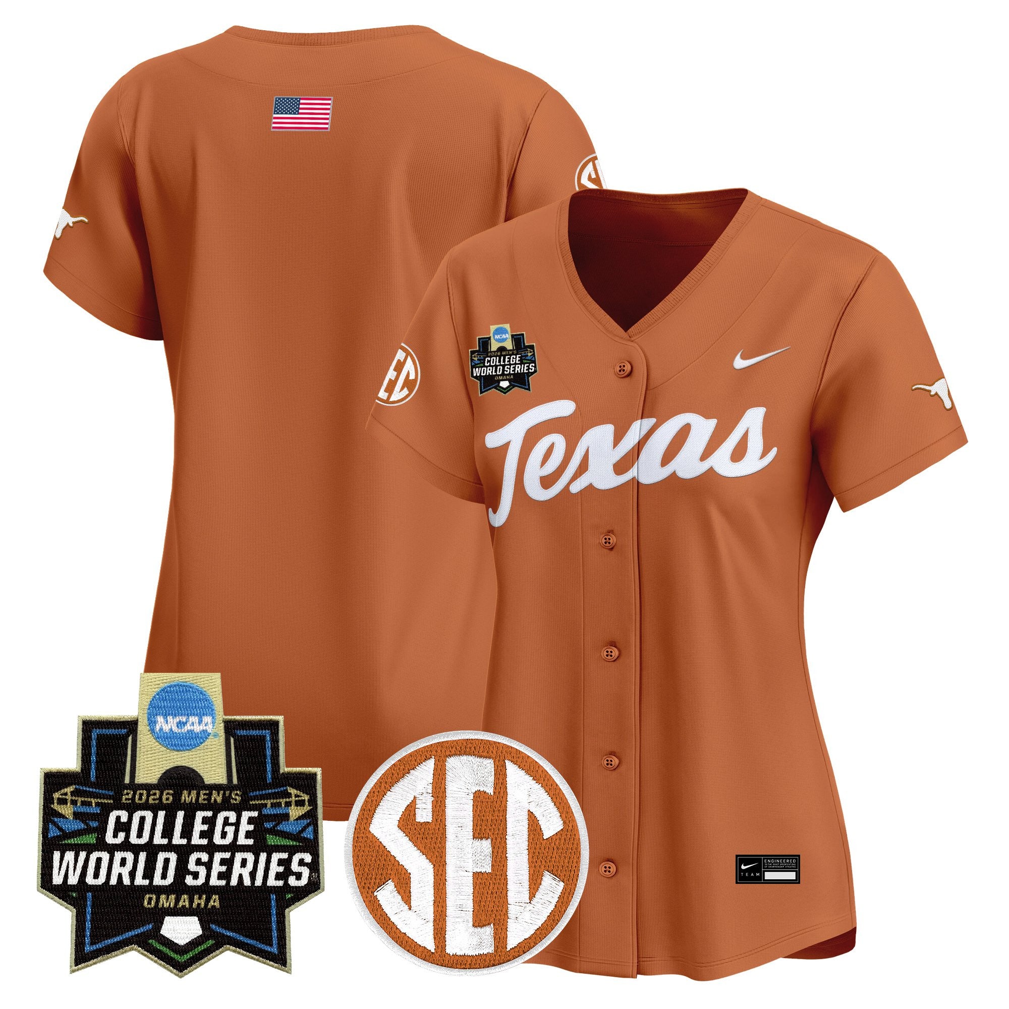 Women's Texas Longhorns 2026 World Series Vapor Premier Limited Jersey - All Stitched