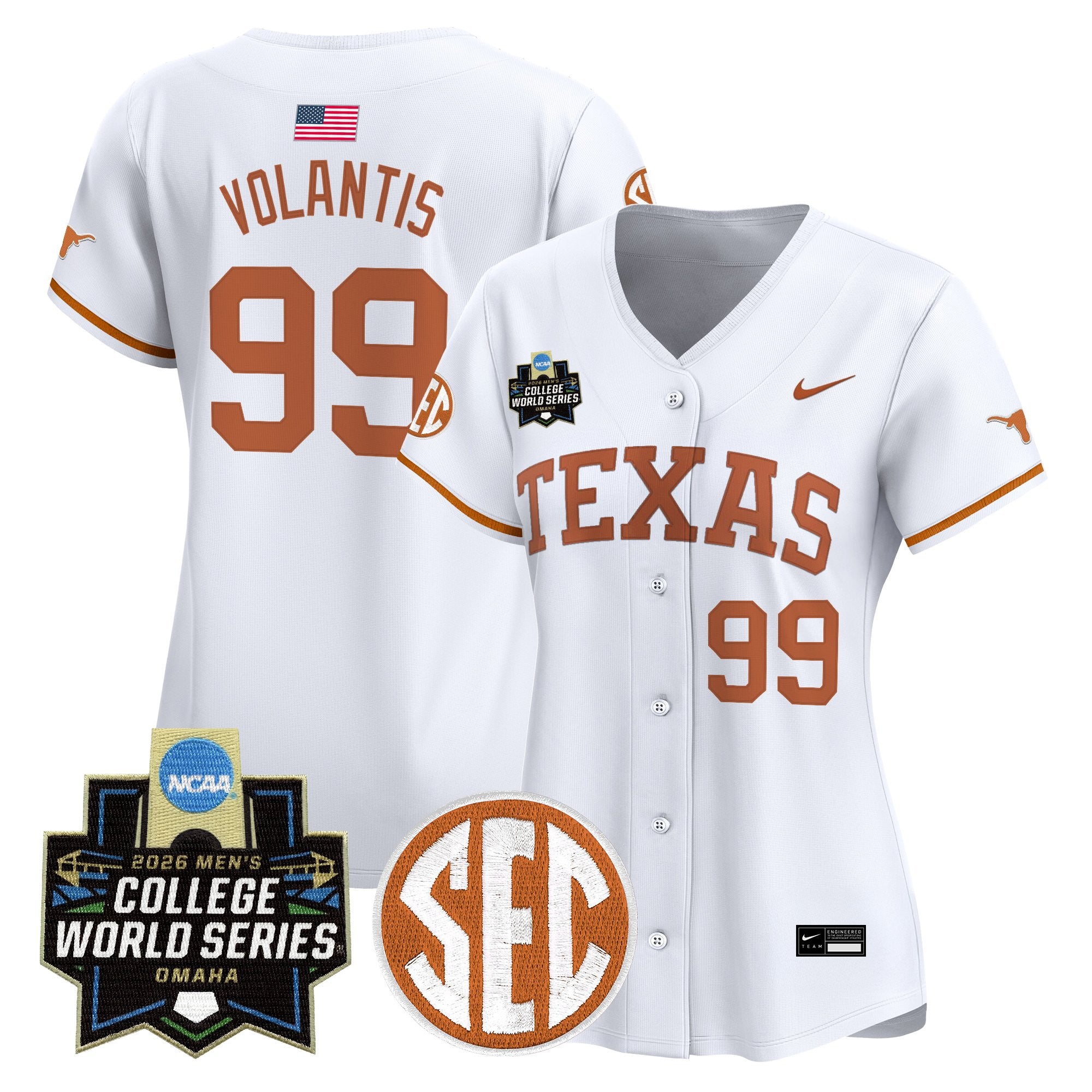Women's Texas Longhorns 2026 World Series Vapor Premier Limited Jersey - All Stitched