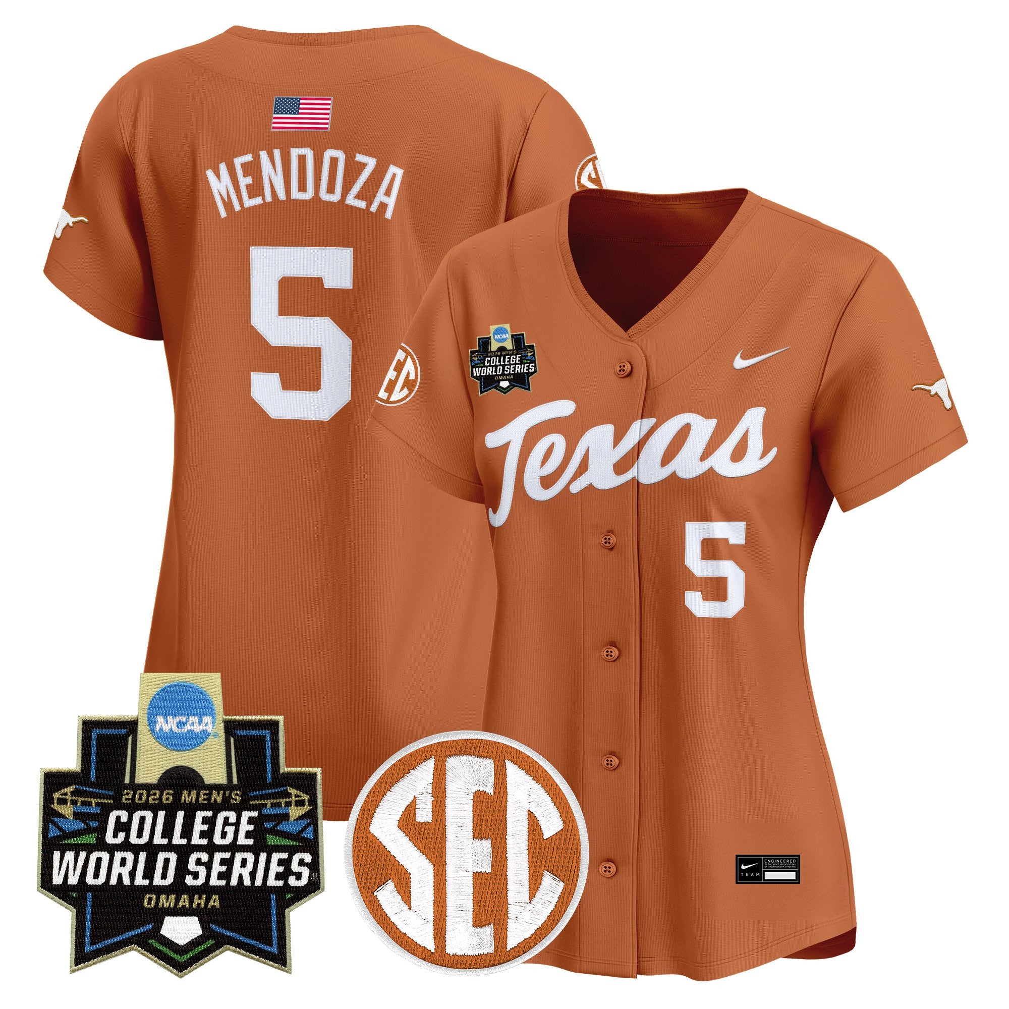 Women's Texas Longhorns 2026 World Series Vapor Premier Limited Jersey - All Stitched