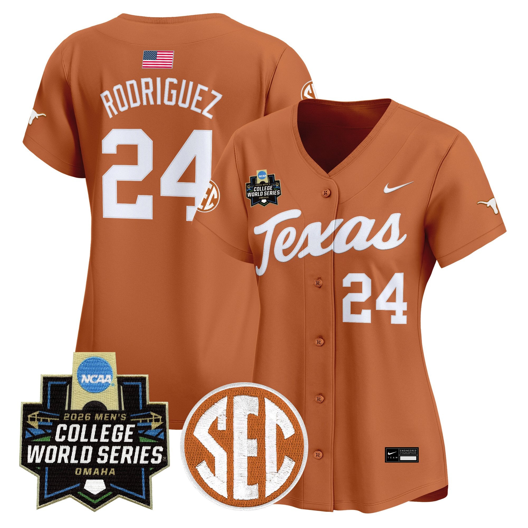 Women's Texas Longhorns 2026 World Series Vapor Premier Limited Jersey - All Stitched