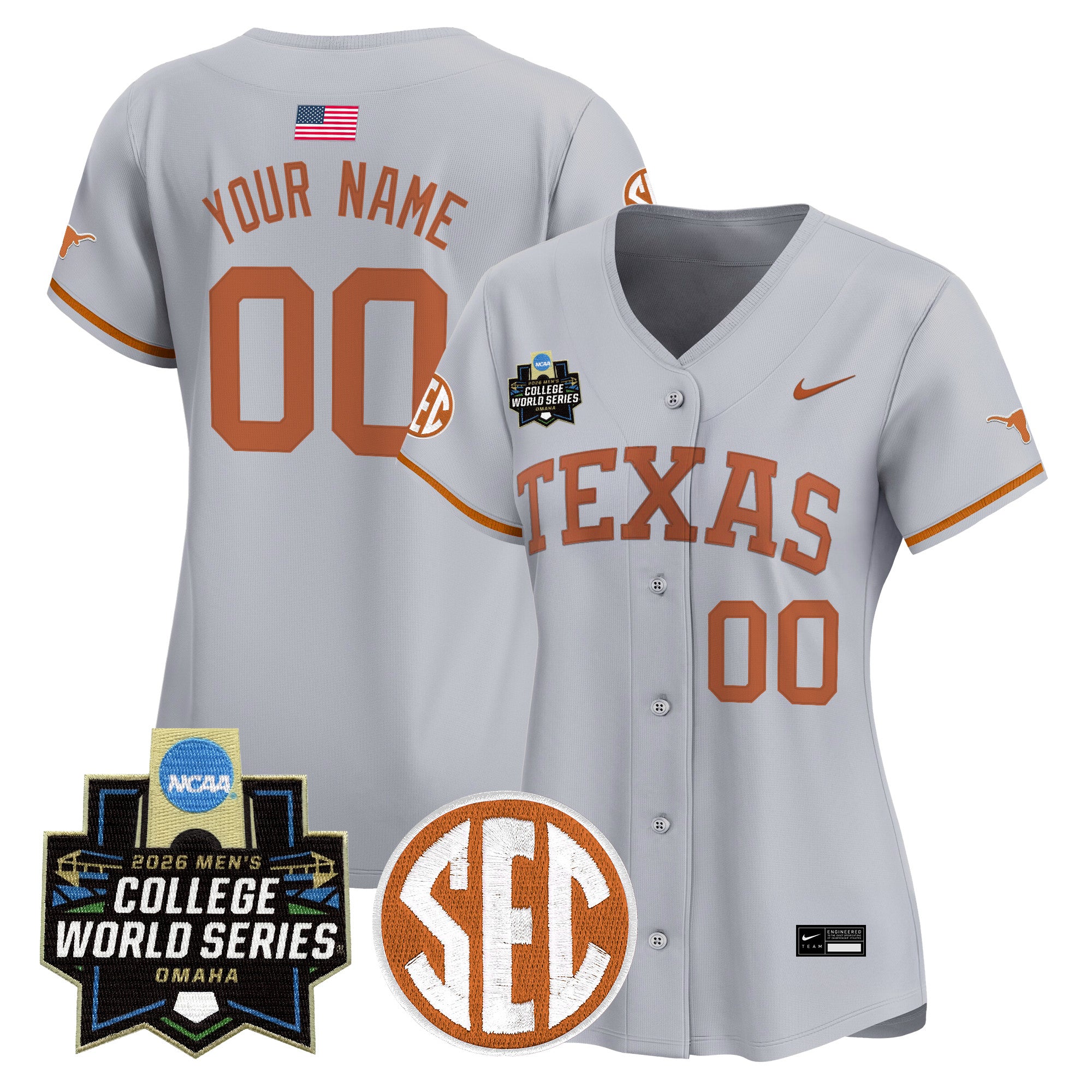 Texas Longhorns 2026 World Series Vapor Premier Limited Custom Jersey - All Stitched