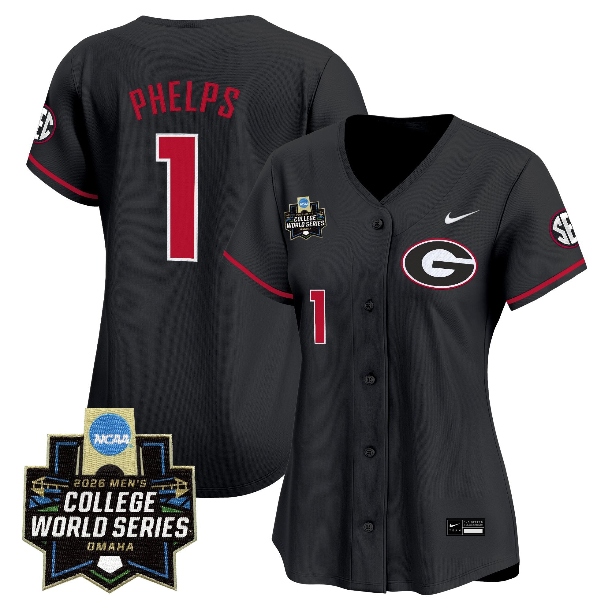 Women's Georgia Bulldogs Baseball 2026 World Series Vapor Premier Limited Jersey - All Stitched
