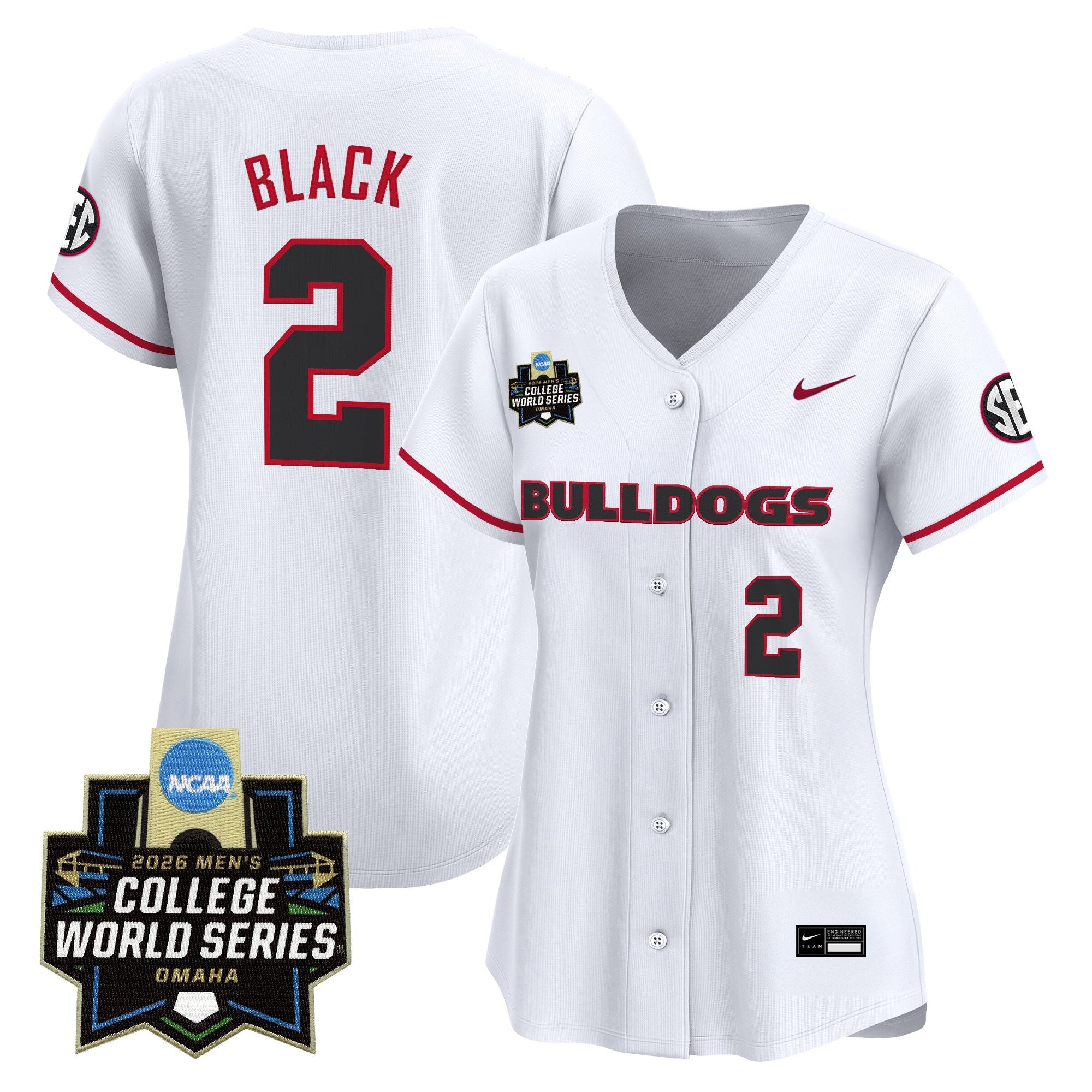 Women's Georgia Bulldogs Baseball 2026 World Series Vapor Premier Limited Jersey - All Stitched