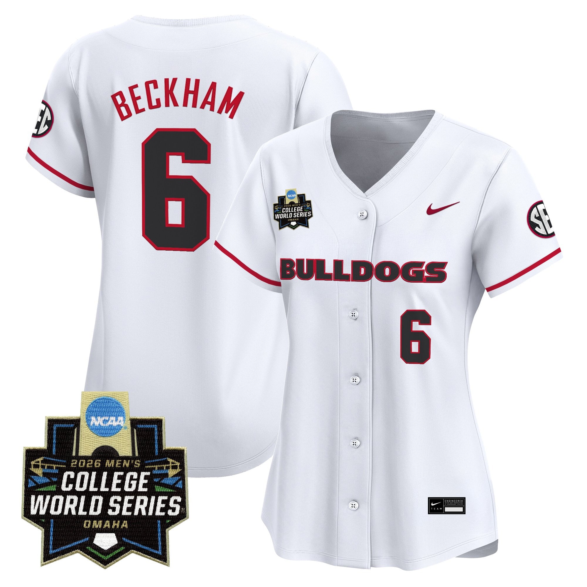 Women's Georgia Bulldogs Baseball 2026 World Series Vapor Premier Limited Jersey - All Stitched