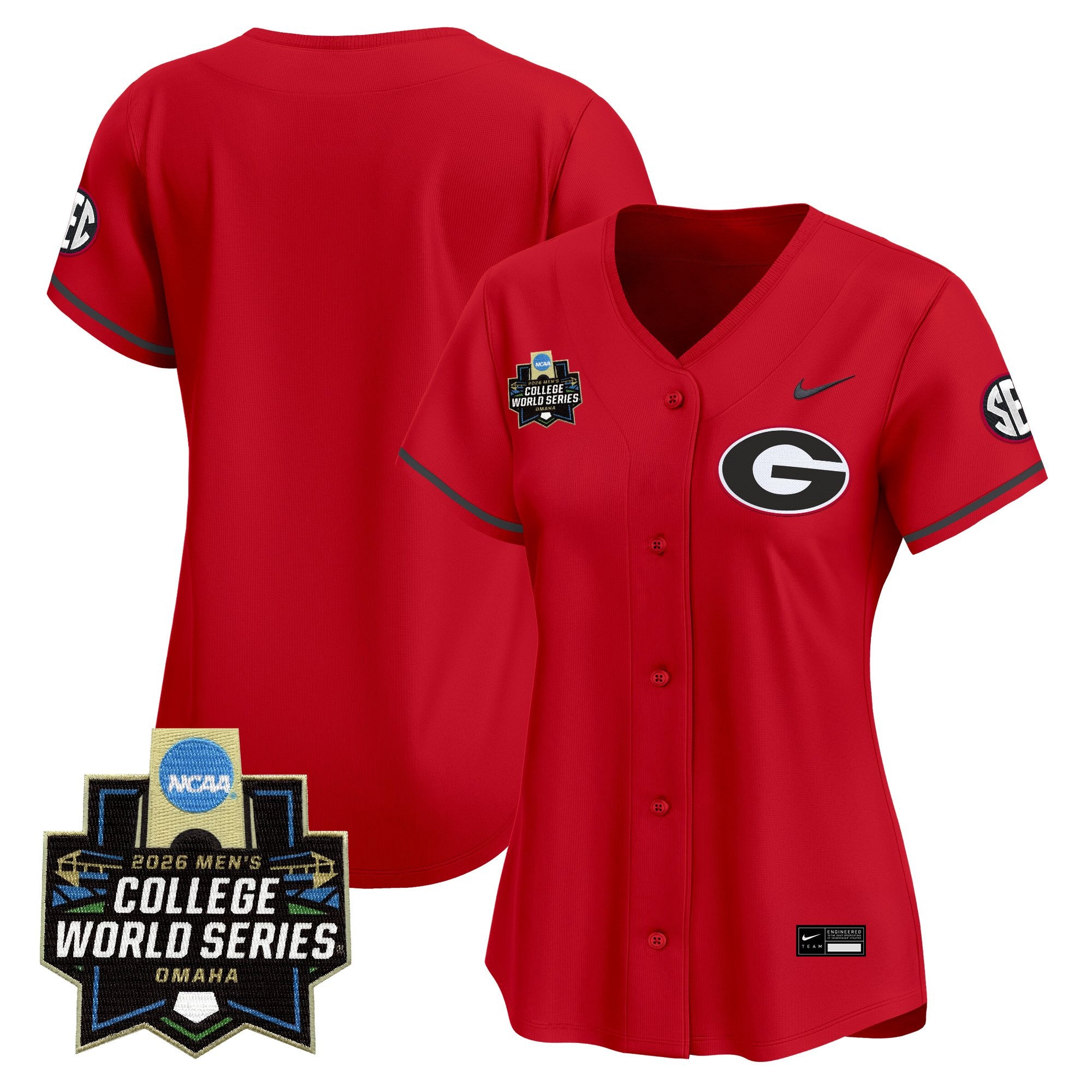Women's Georgia Bulldogs Baseball 2026 World Series Vapor Premier Limited Jersey - All Stitched