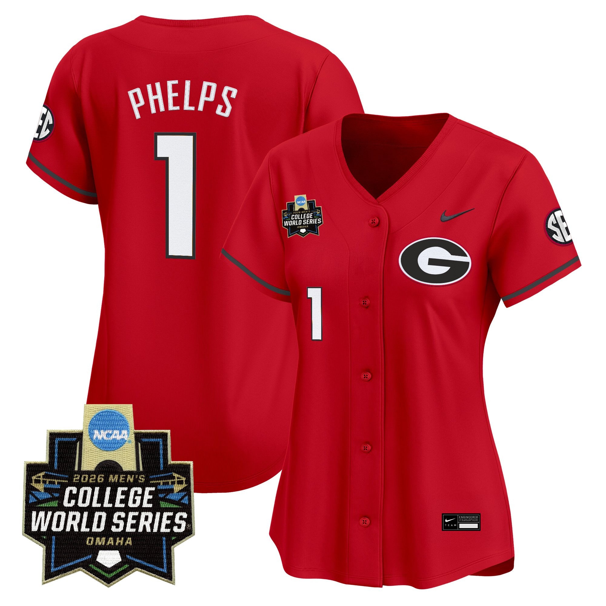 Women's Georgia Bulldogs Baseball 2026 World Series Vapor Premier Limited Jersey - All Stitched