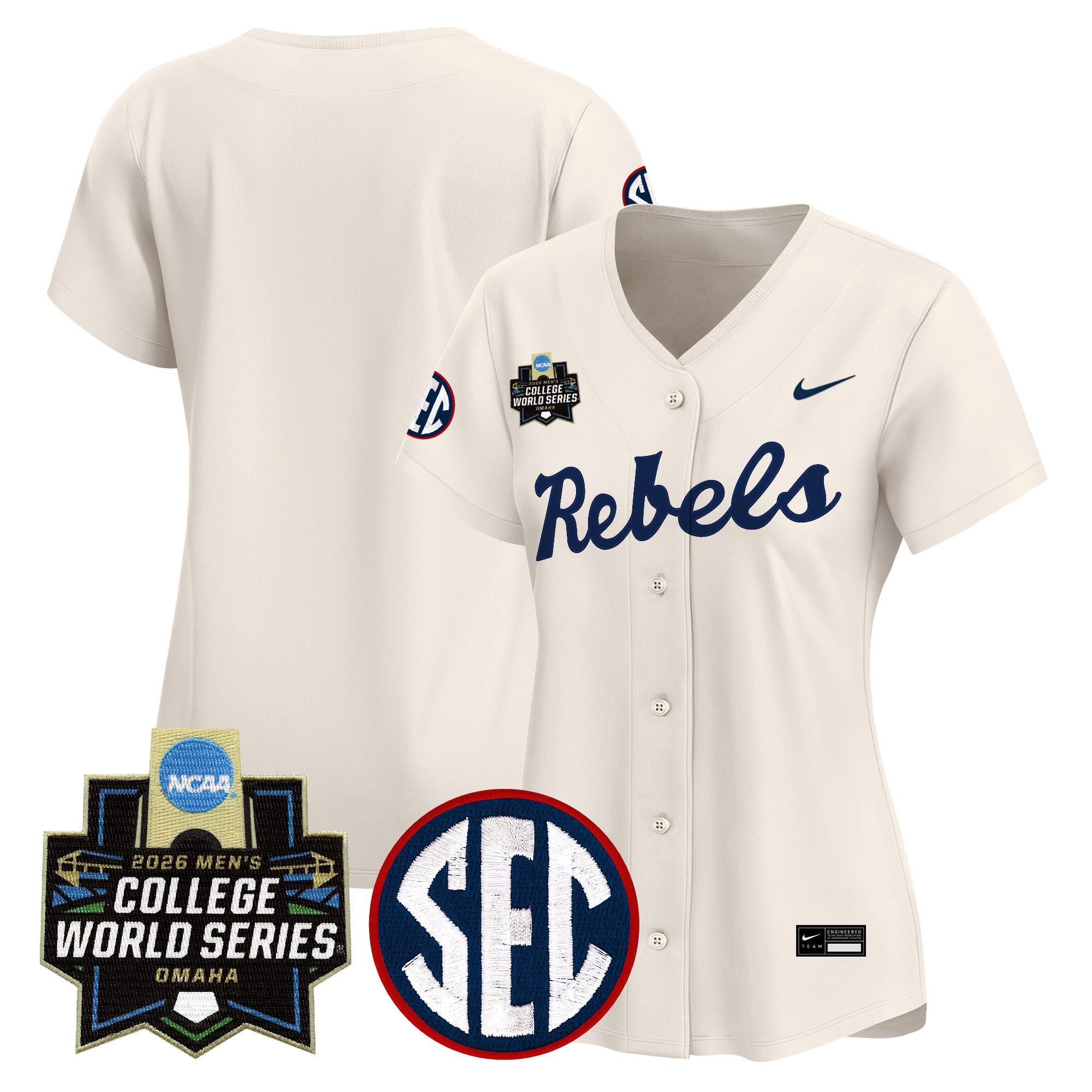 Women's Ole Miss Rebels 2026 World Series Vapor Premier Limited Jersey - All Stitched