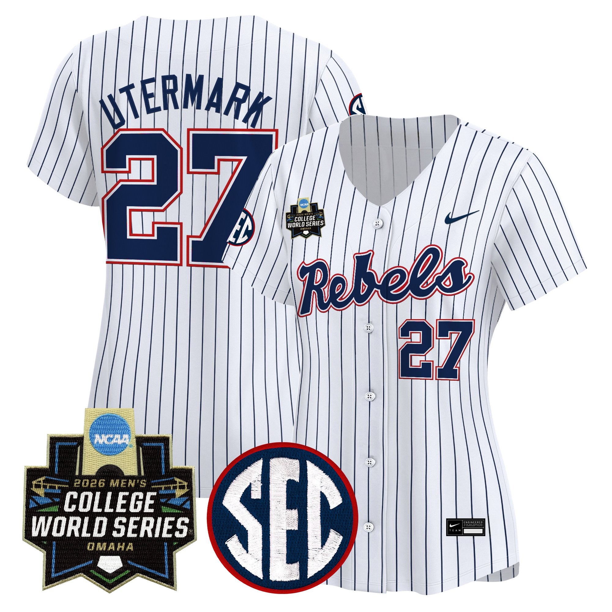 Women's Ole Miss Rebels 2026 World Series Vapor Premier Limited Jersey - All Stitched