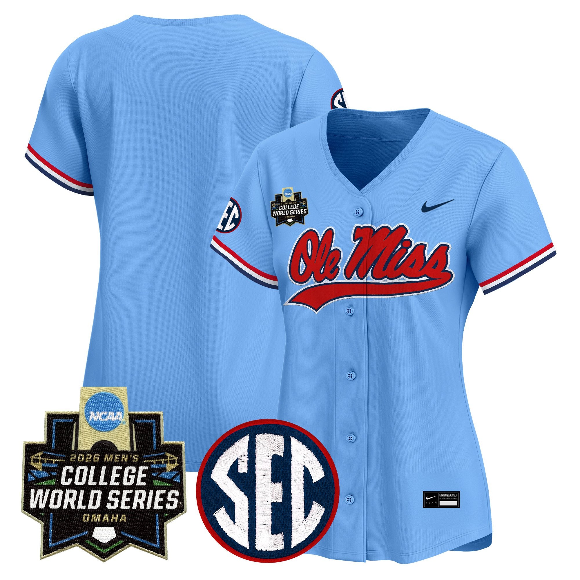 Women's Ole Miss Rebels 2026 World Series Vapor Premier Limited Jersey - All Stitched