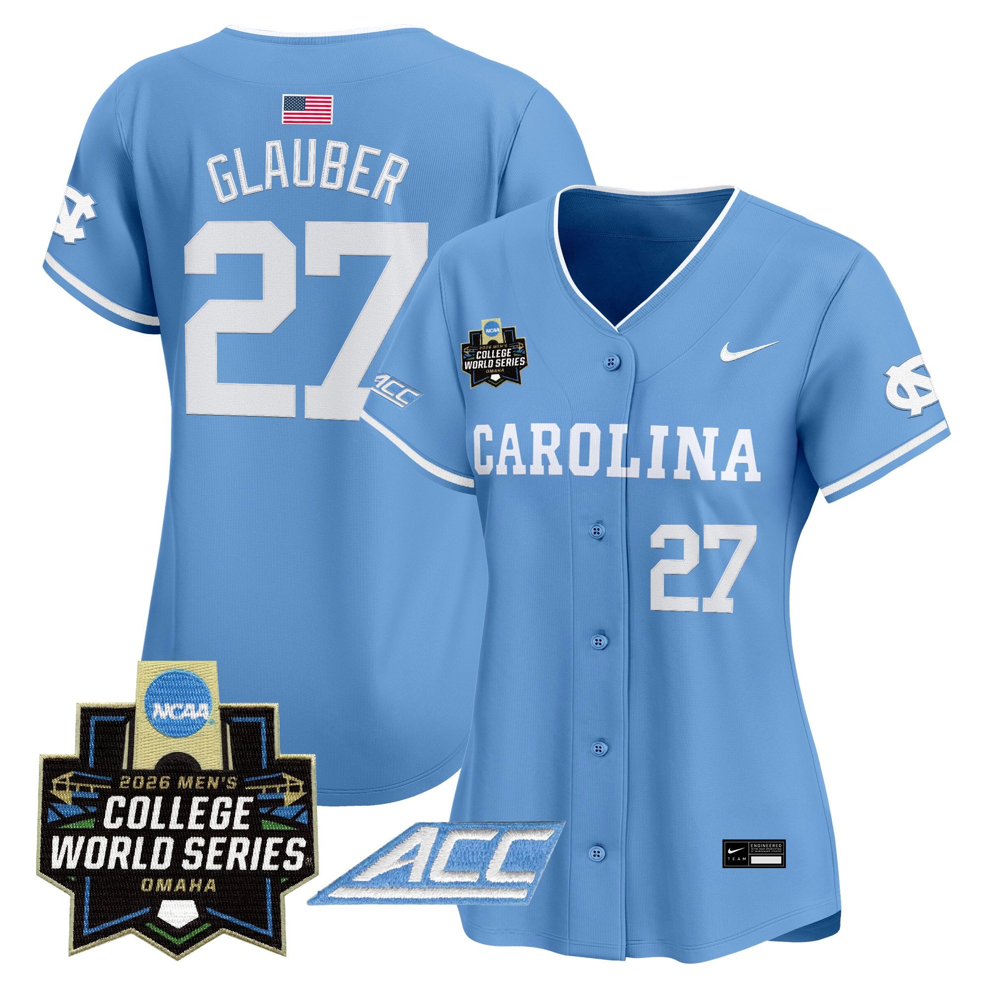 Women's North Carolina Tar Heels 2026 World Series Vapor Premier Limited Jersey - All Stitched