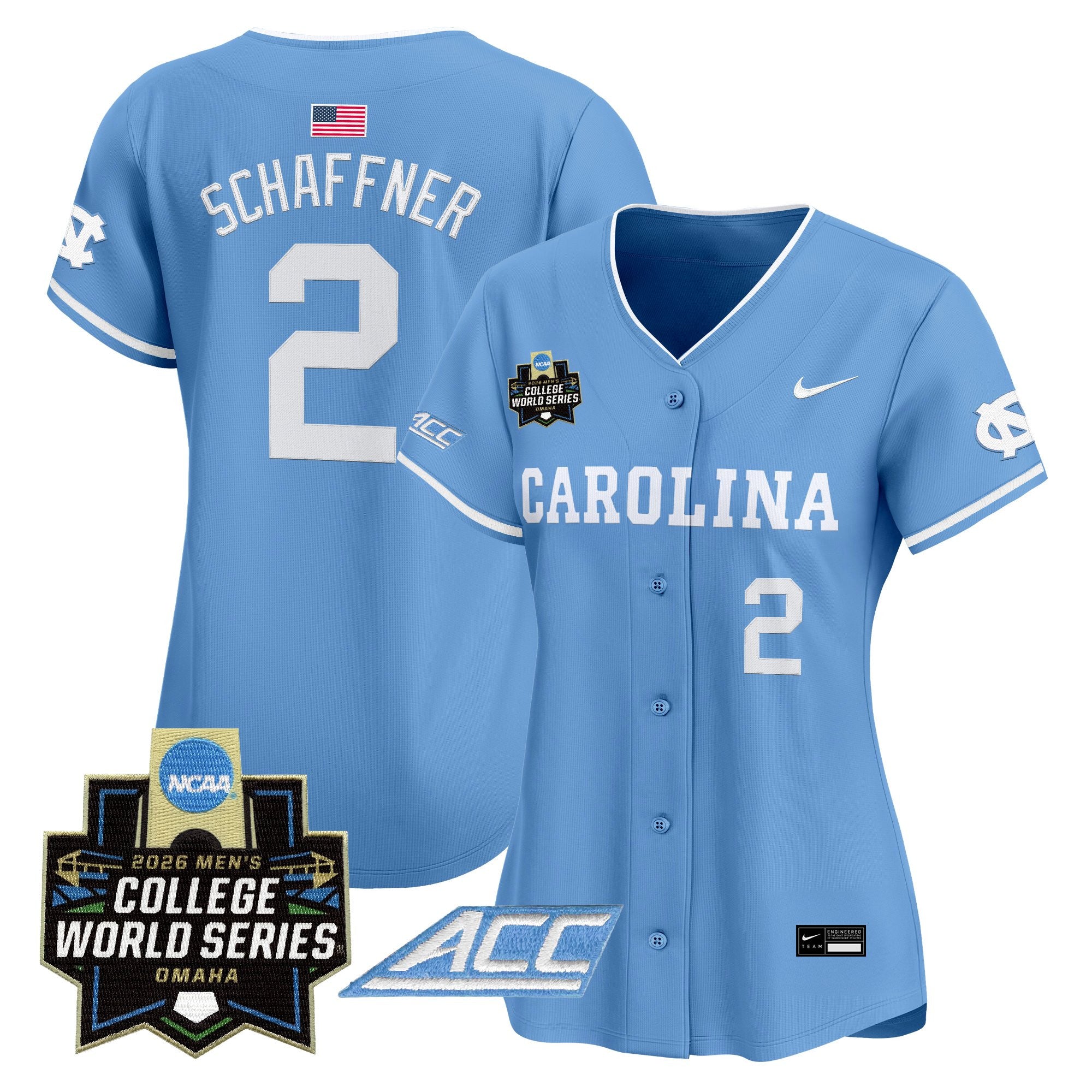 Women's North Carolina Tar Heels 2026 World Series Vapor Premier Limited Jersey - All Stitched