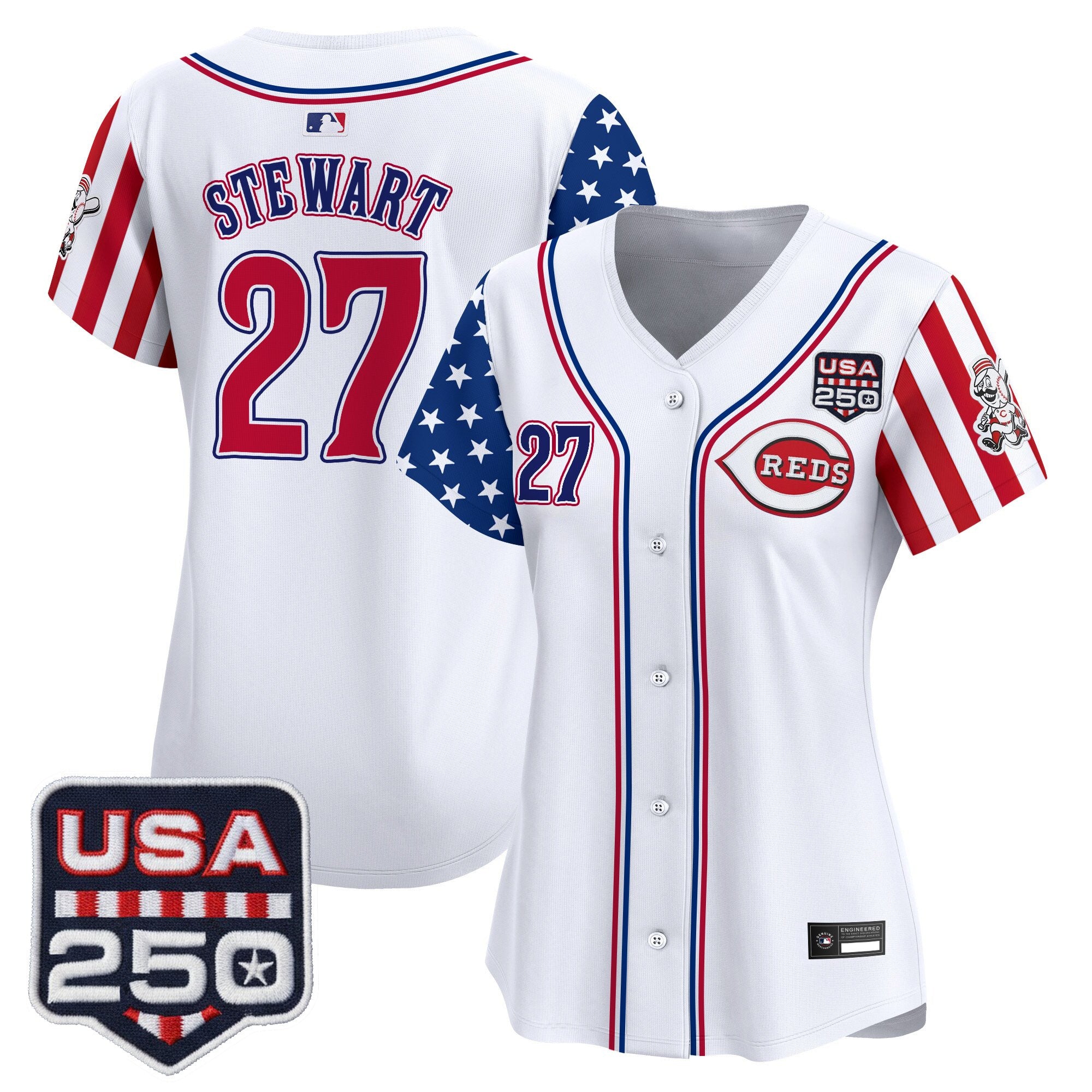 Women's Cincinnati Reds "America250 Edition" Vapor Premier Limited Jersey - All Stitched