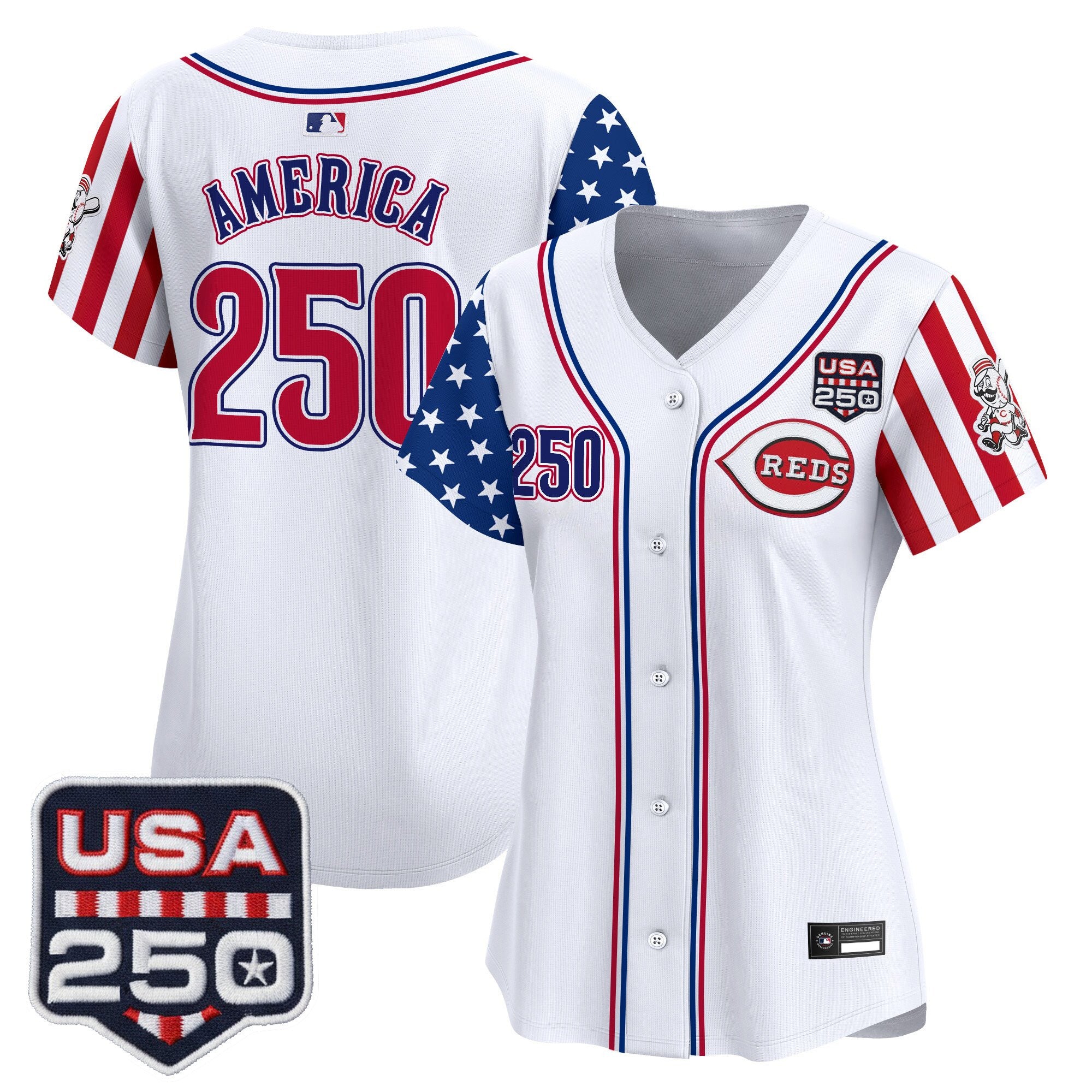 Women's Cincinnati Reds "America250 Edition" Vapor Premier Limited Jersey - All Stitched