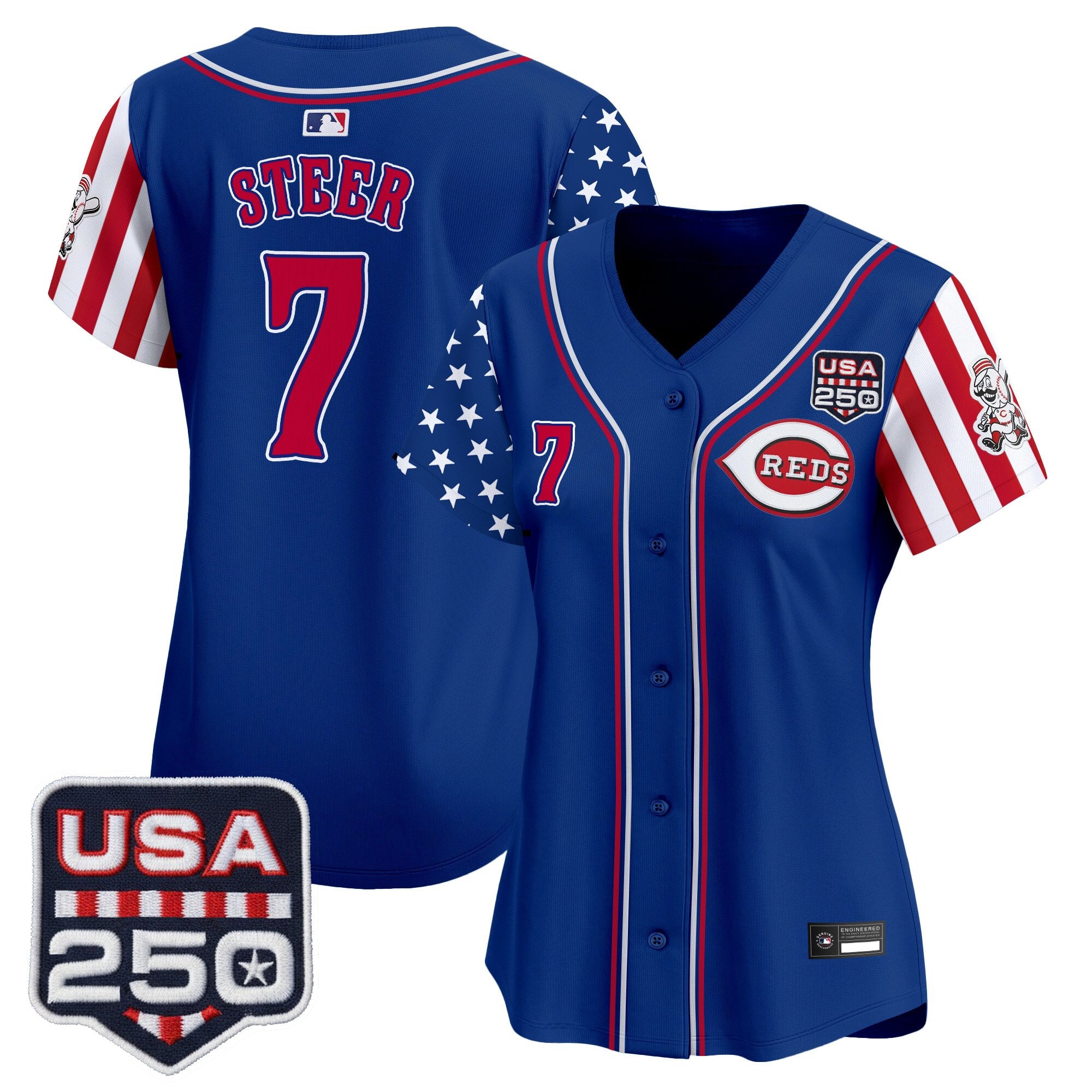 Women's Cincinnati Reds "America250 Edition" Vapor Premier Limited Jersey - All Stitched