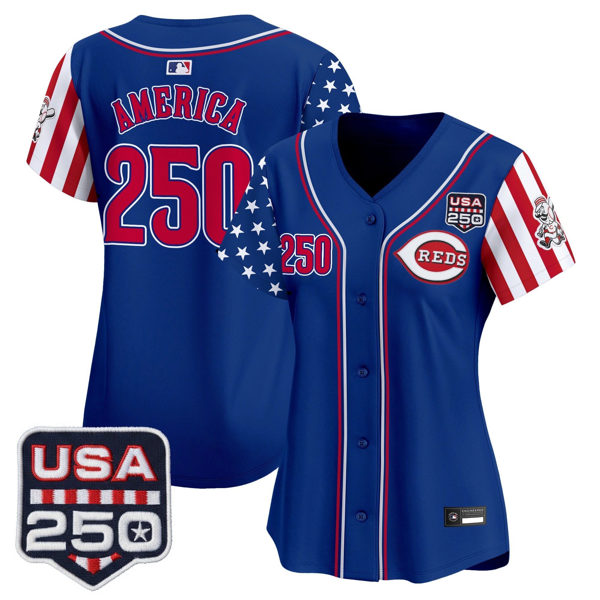 Women's Cincinnati Reds "America250 Edition" Vapor Premier Limited Jersey - All Stitched