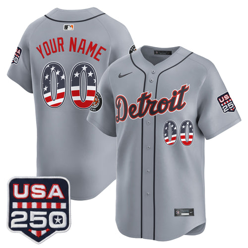 Detroit Tigers USA 250 Fourth of July Vapor Premier Limited Custom Jersey - All Stitched