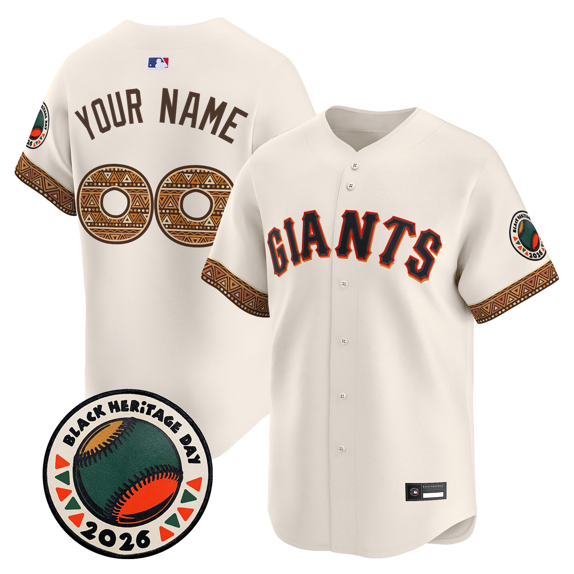 San Francisco Giants 2026 Black Heritage Day Vapor Premier Limited Custom Jersey - Stitched