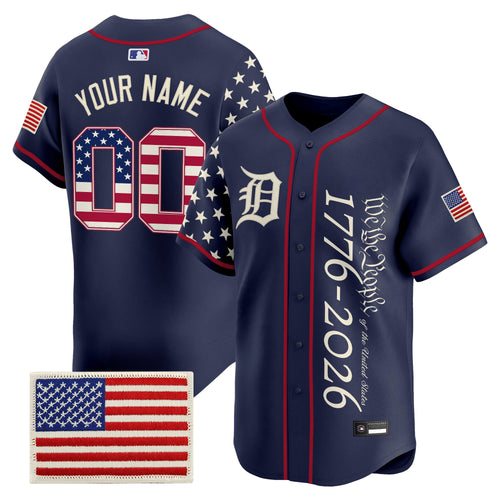 Detroit Tigers "America250 Edition" Vapor Premier Limited Custom Jersey V2 - All Stitched