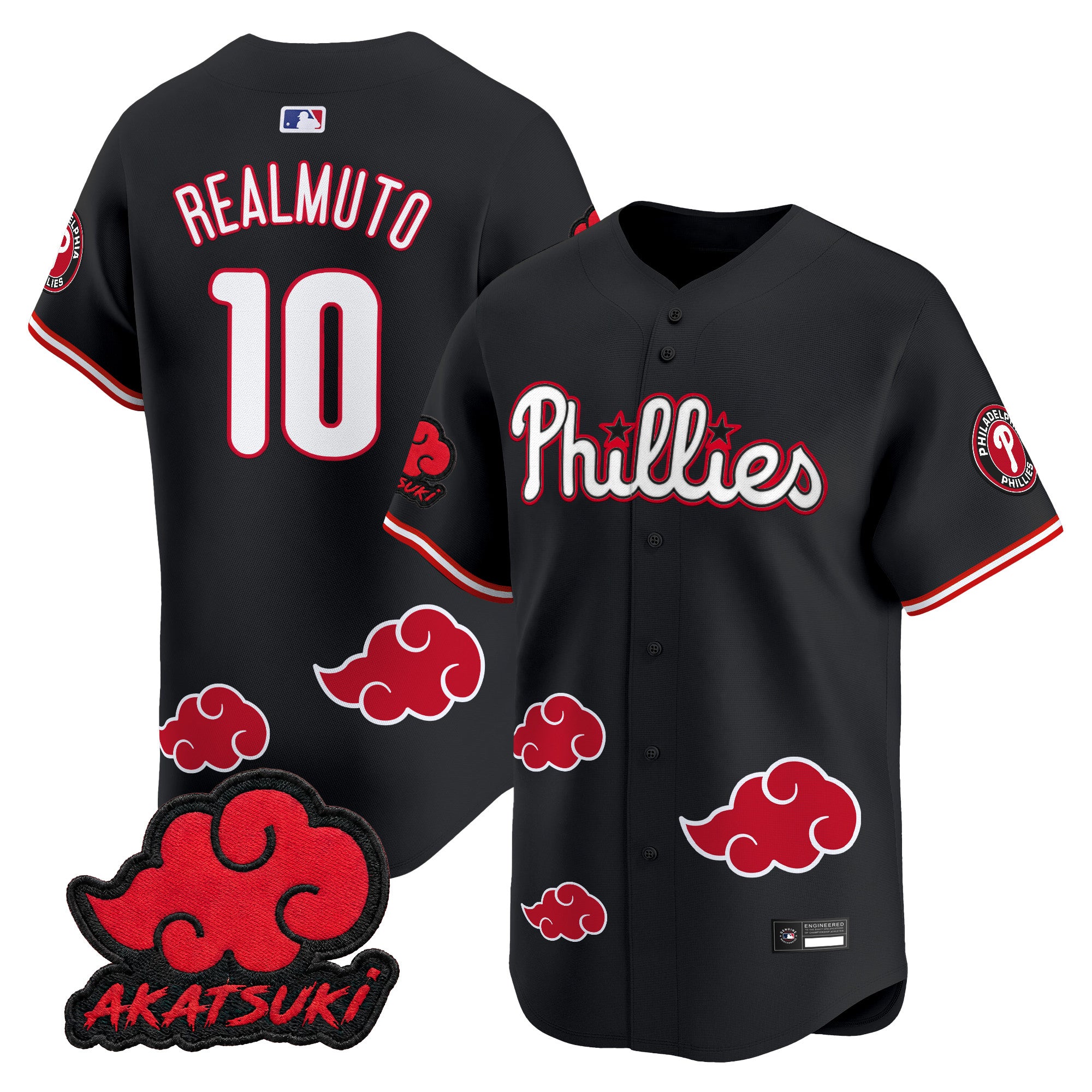Philadelphia Phillies x Naruto "Akatsuki Edition" Vapor Premier Limited Jersey - Stitched