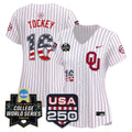 Women's Oklahoma Sooners USA 250 Fourth of July Vapor Premier Limited Jersey - 2026 World Series patch - All Stitched